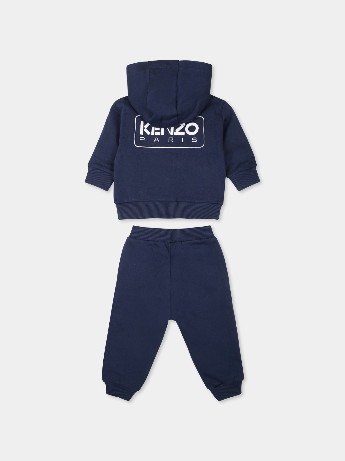 Completo blu per neonato con logo,Kenzo Kids,K60498 84A