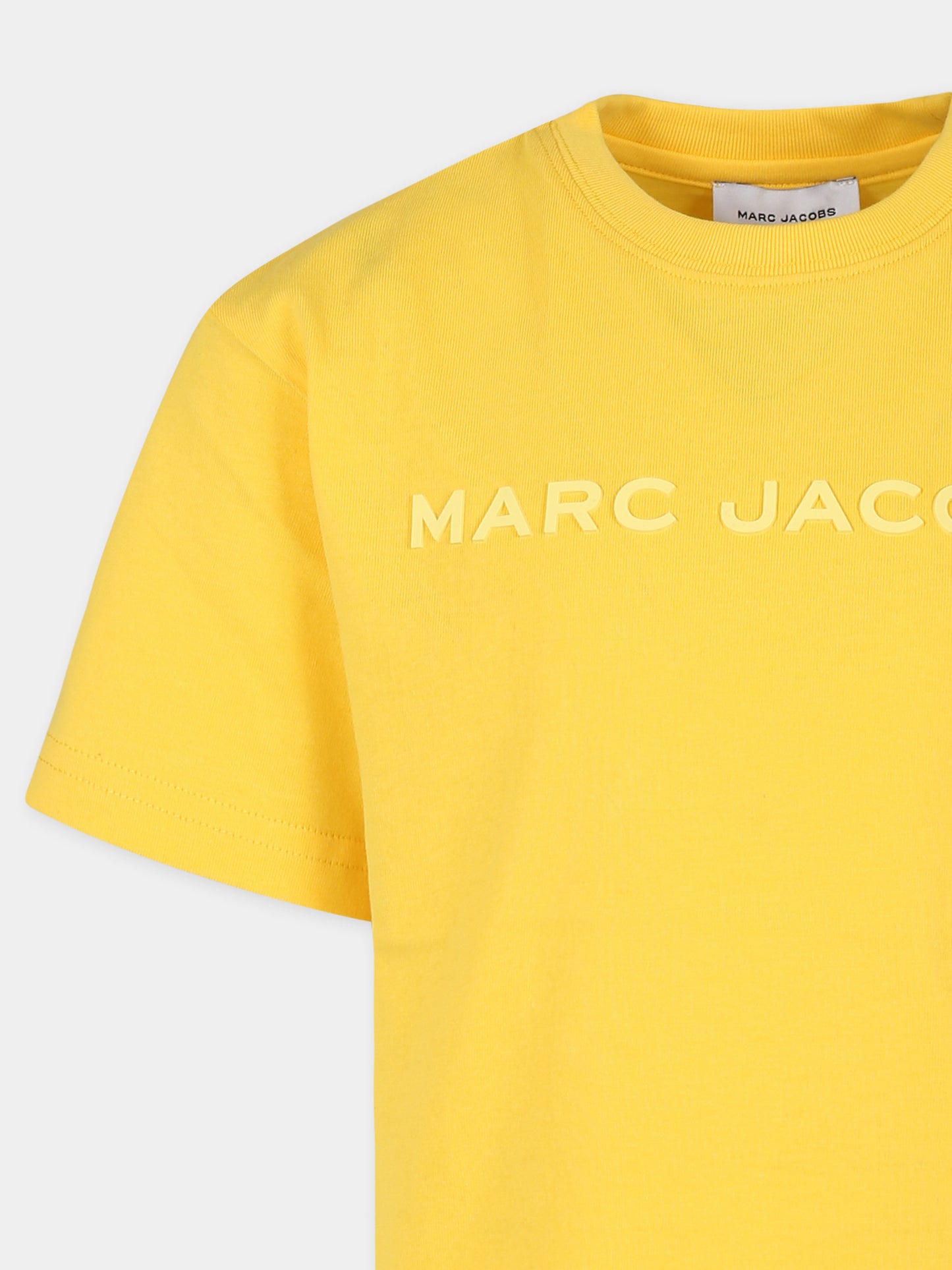 T-shirt gialla per bambini con logo,Marc Jacobs,W60317 566