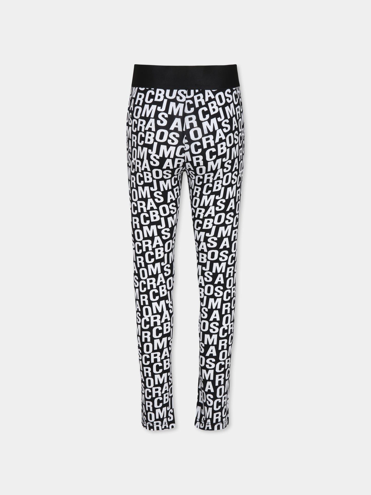 Leggings neri per bambina con logo,Marc Jacobs,W60245 09B