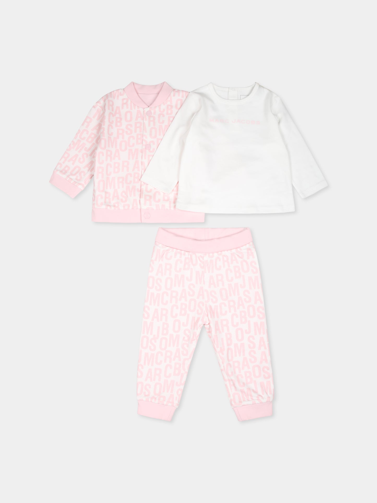 Completo rosa per neonata con logo,Marc Jacobs,W60323 475