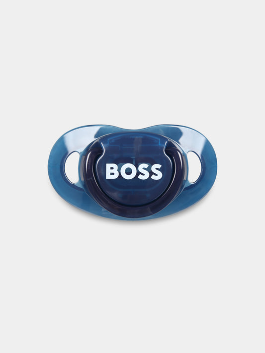 Ciuccio blu per neonato con logo,Boss,J90P20 849