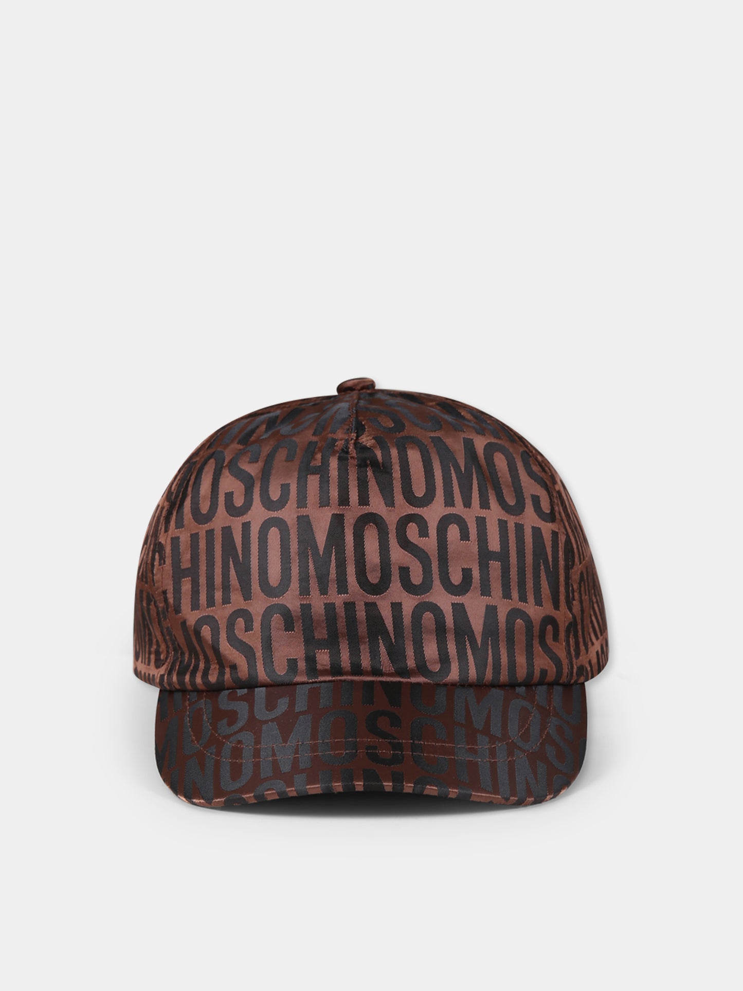 Cappello marrone per bambini con logo,Moschino Kids,HTX01N L3E00 86196