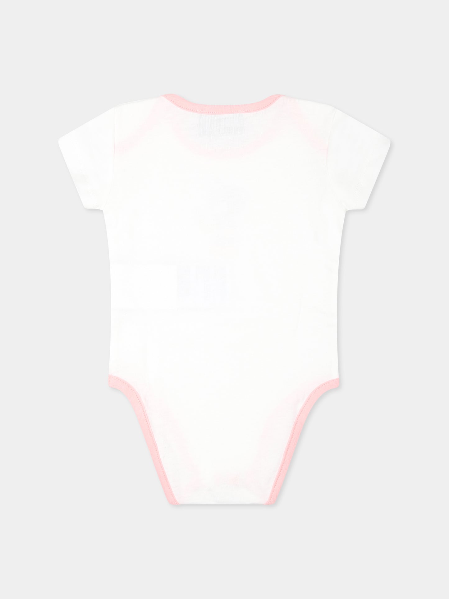 Set body rosa per neonata con Teddy Bear,Moschino Kids,M8Y017 LAB99 86017