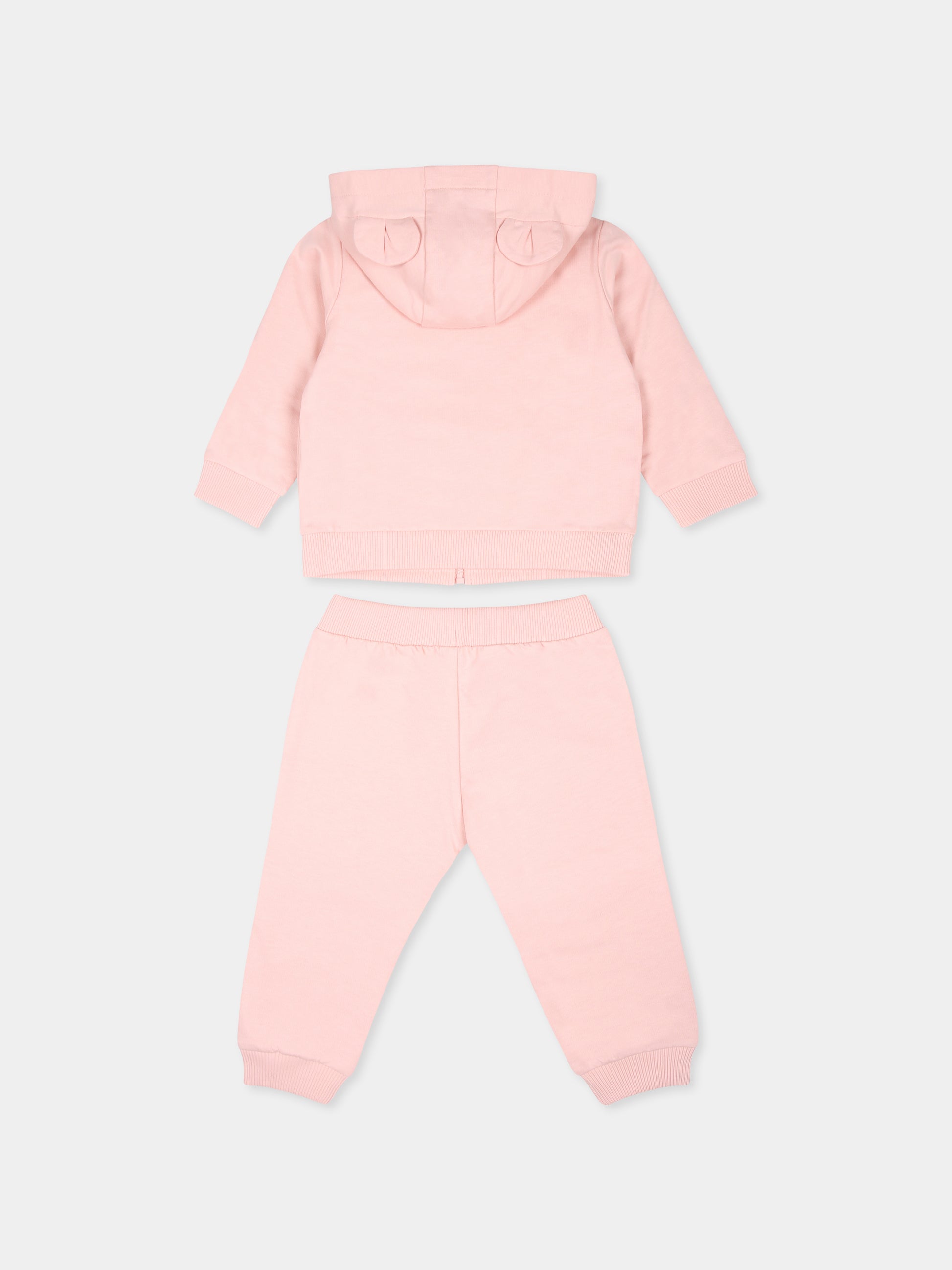 Completo rosa per neonata con Teddy Bear,Moschino Kids,MMK04P LCA63 50209