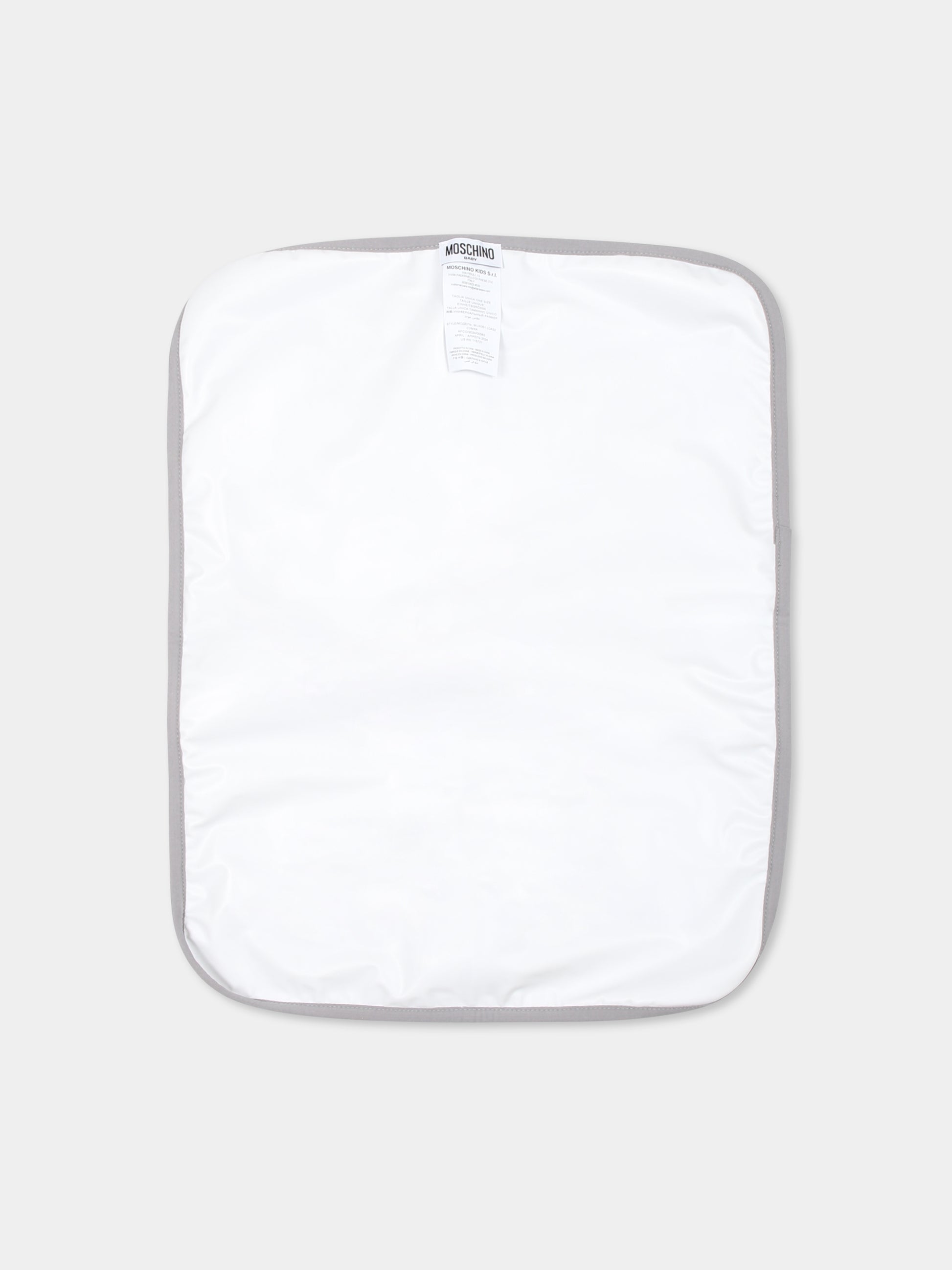 Borsa mamma grigia per neonati con tre Teddy Bears,Moschino Kids,MUX051 LDA32 60901