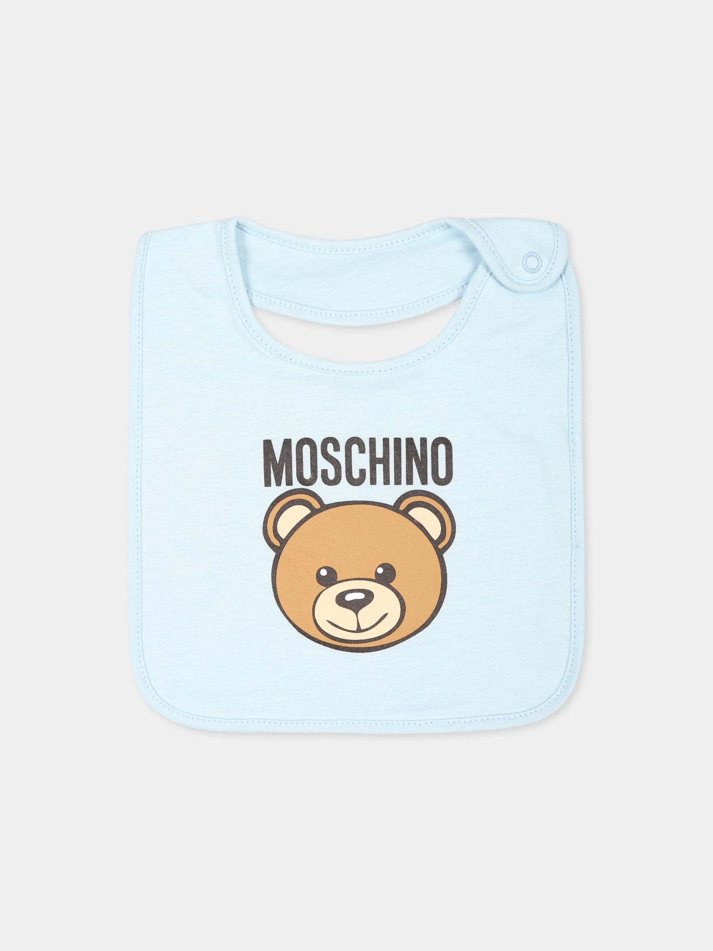 Set tutine celeste per neonato con Teddy Bear,Moschino Kids,MUY077 LCA40 40304