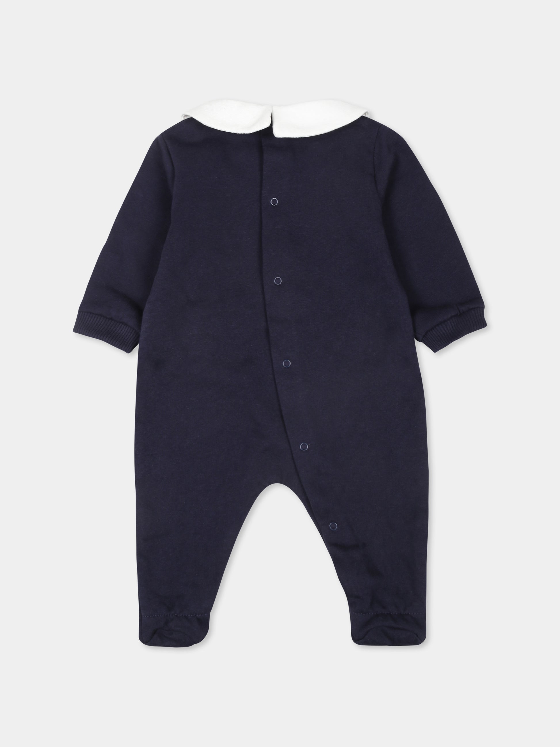 Tutina blu per neonato con due Teddy Bears,Moschino Kids,MZY037 LCA14 40016