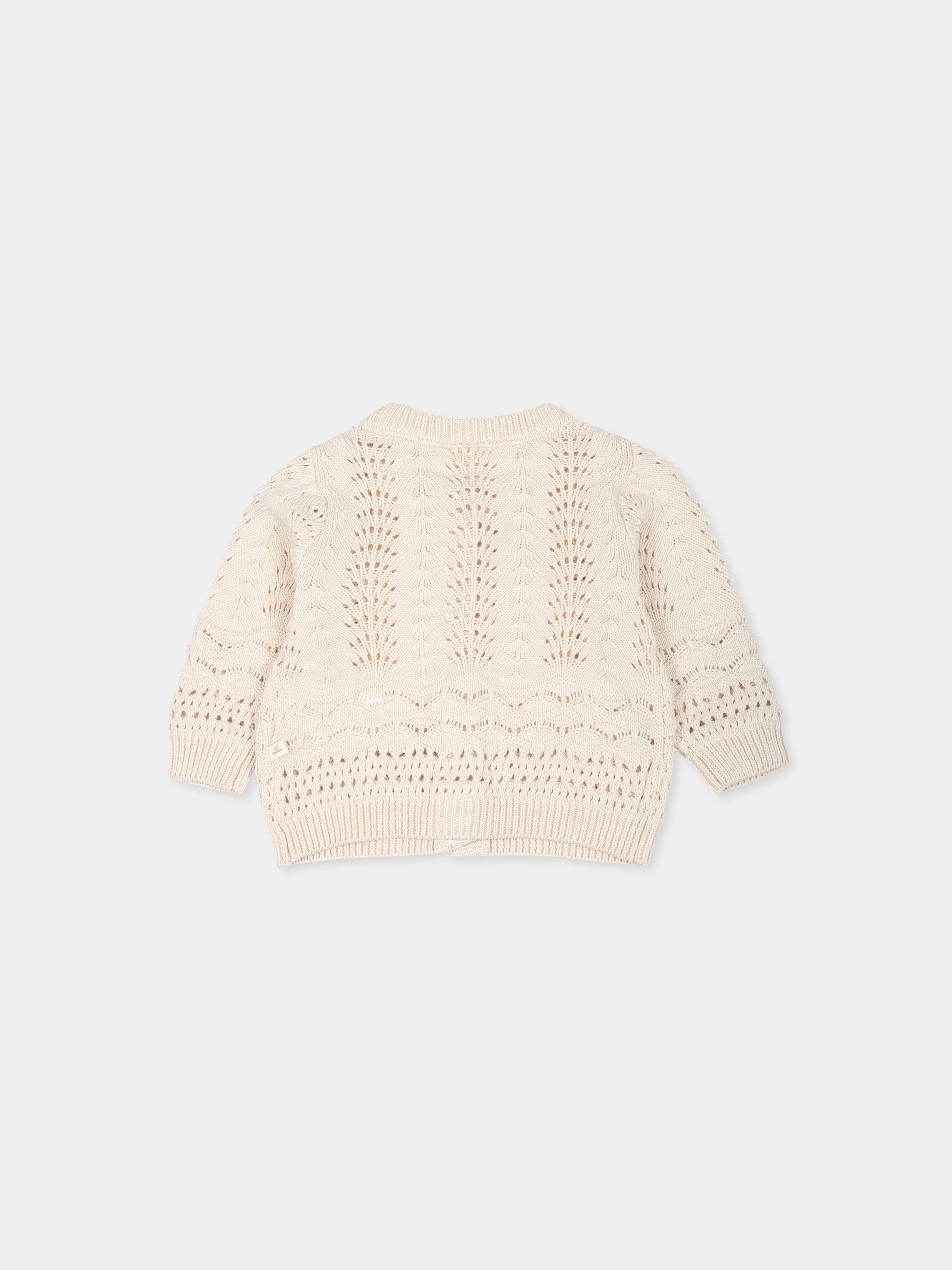 Cardigan beige per neonata,Lil' Atelier,13231636 BLEACHED SAND