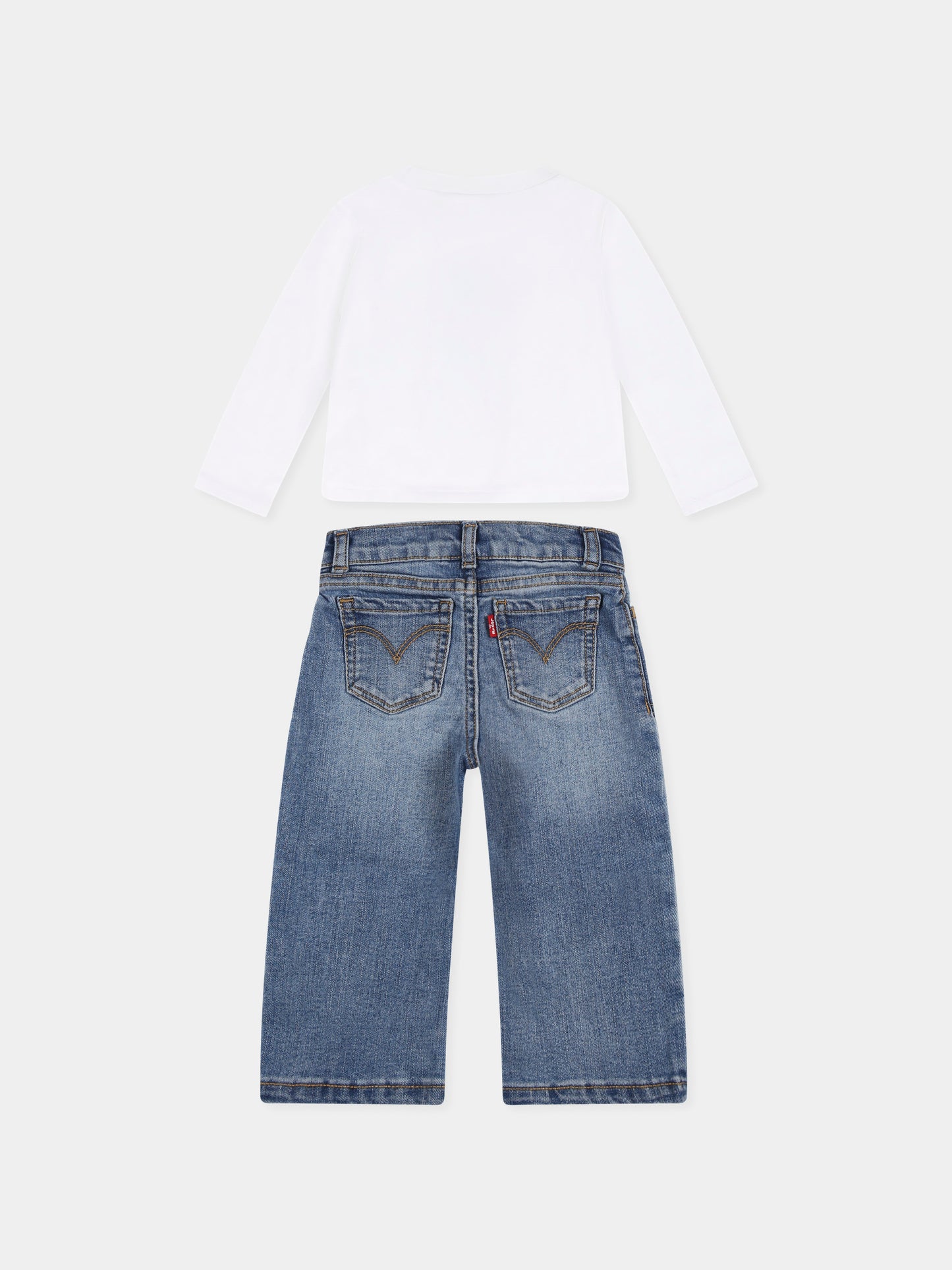 Completo multicolor per neonata con orso,Levi's Kids,1EK986 W1T