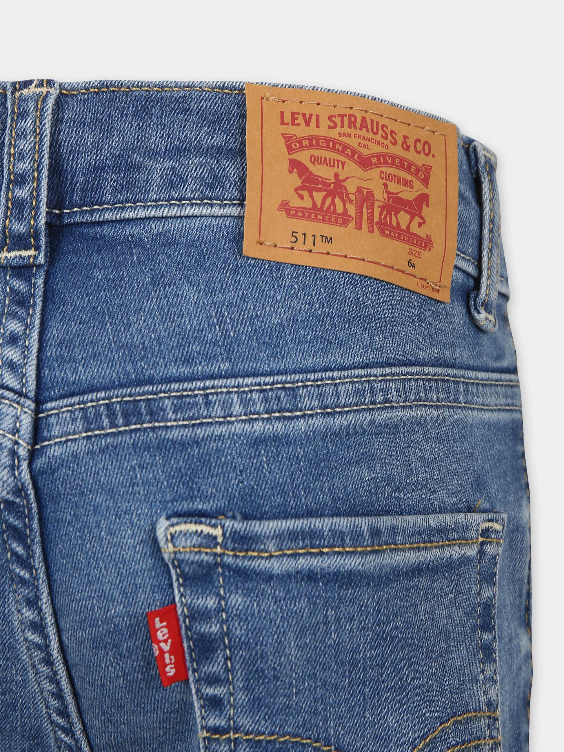 Jeans 511 blu per bambino con logo,Levi's Kids,EL202 M1I