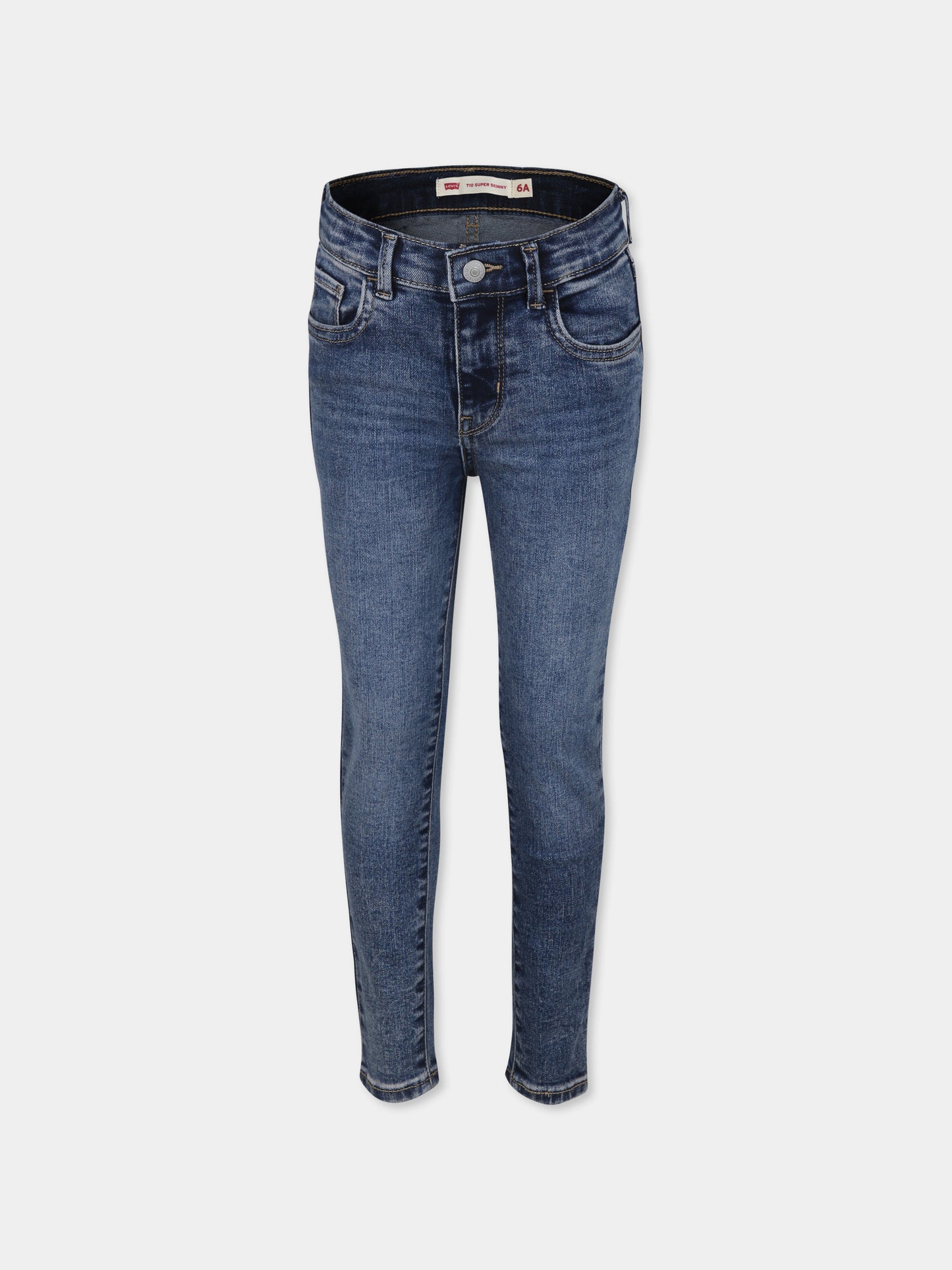 Jeans 710 blu per bambina con logo,Levi's Kids,EL190 DAA