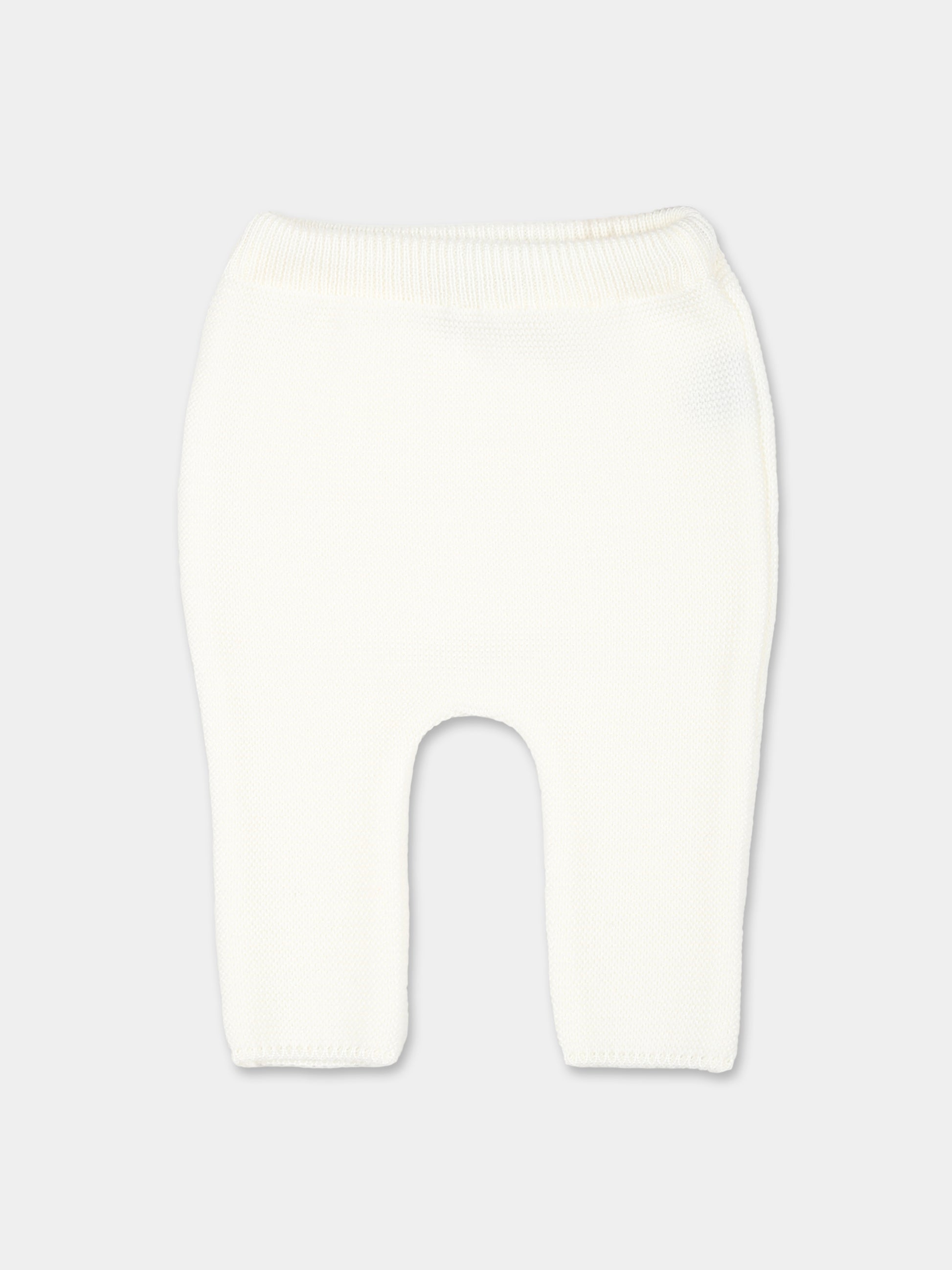 Pantaloni bianchi per neonati,Little Bear,9125 LATTE