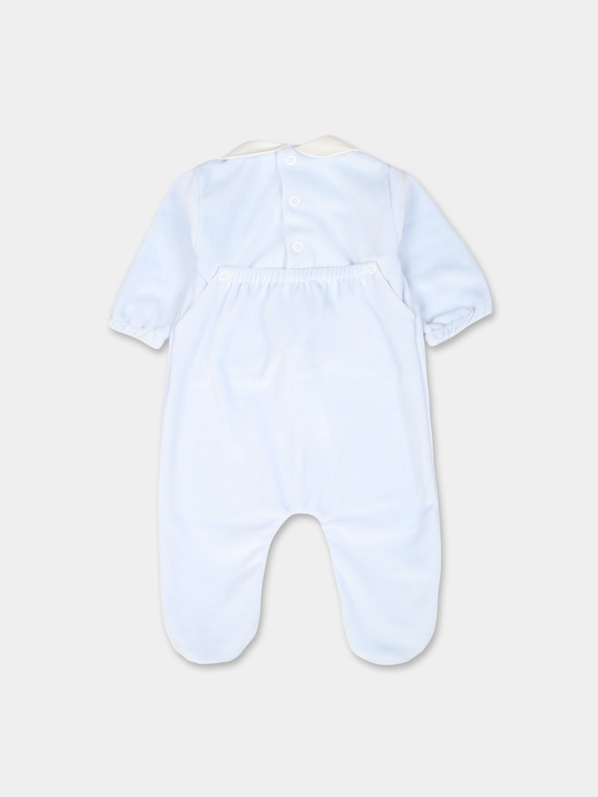 Tutina celeste per neonato con logo,Little Bear,9034 CIELO