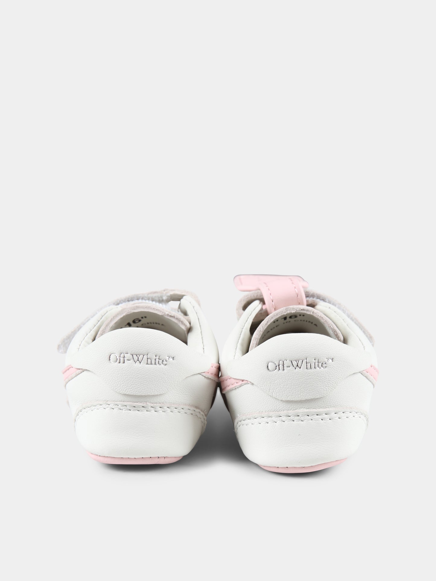 Sneakers bianche per neonata con freccia,Off White,OGIX001F24LEA002013C