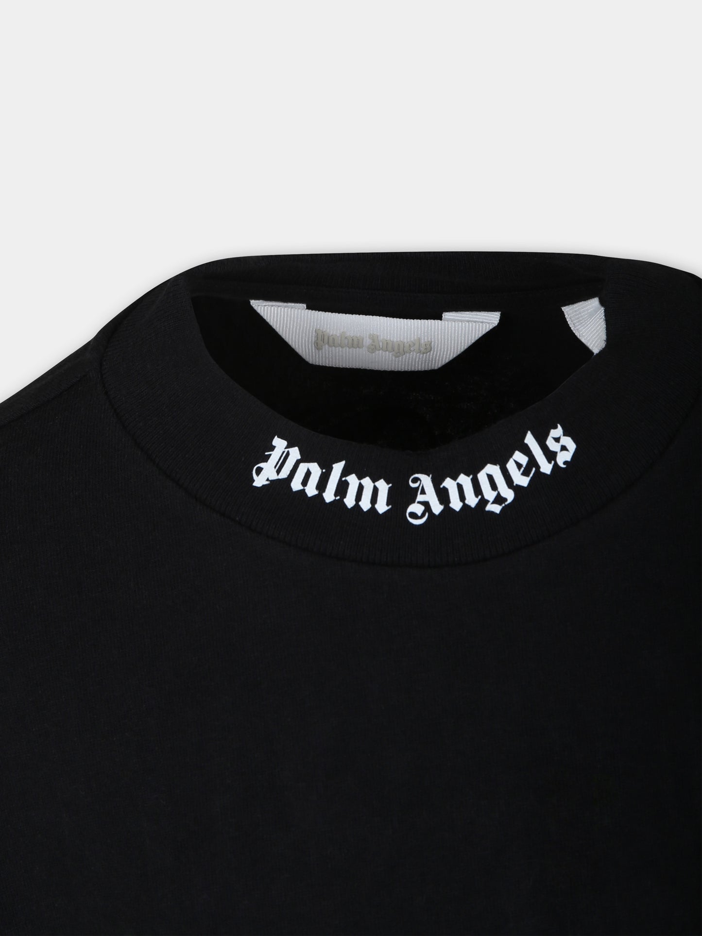 Vestito nero per bambina con logo,Palm Angels,PGDH005C99JER0011001