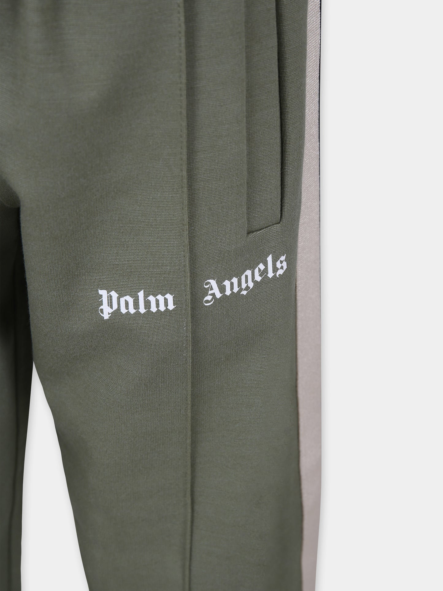 Pantaloni verdi per bambino con logo,Palm Angels,PBCJ006F24FLE0015603