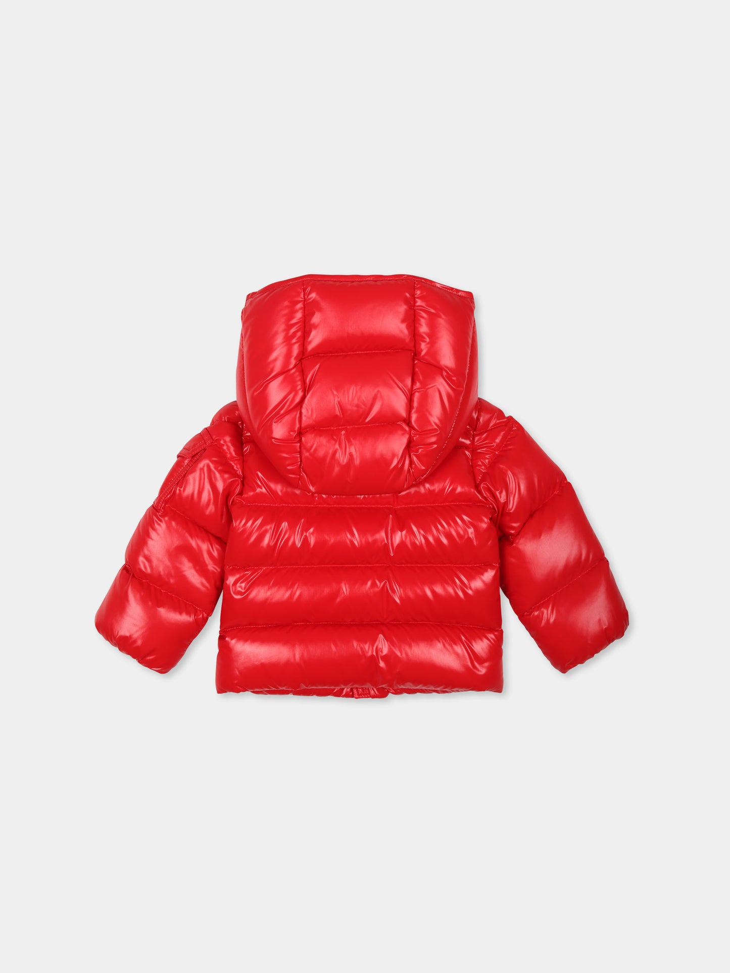 Piumino Maya rosso per neonati con patch logato,Moncler Kids,J2951 1A00027 68950 455