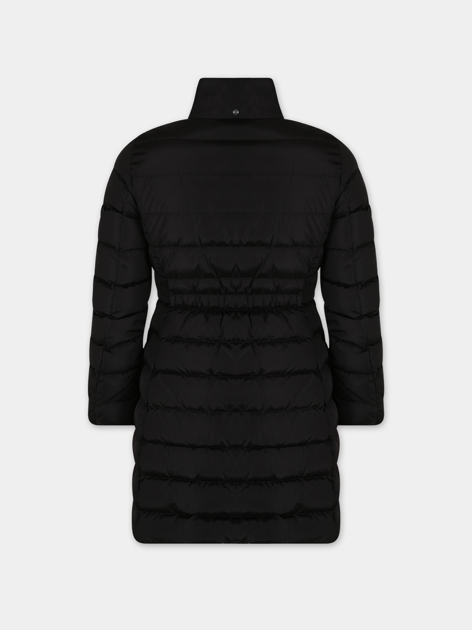 Piumino nero per bambina con iconico patch,Moncler Kids,J2954 1C50210 54155 999