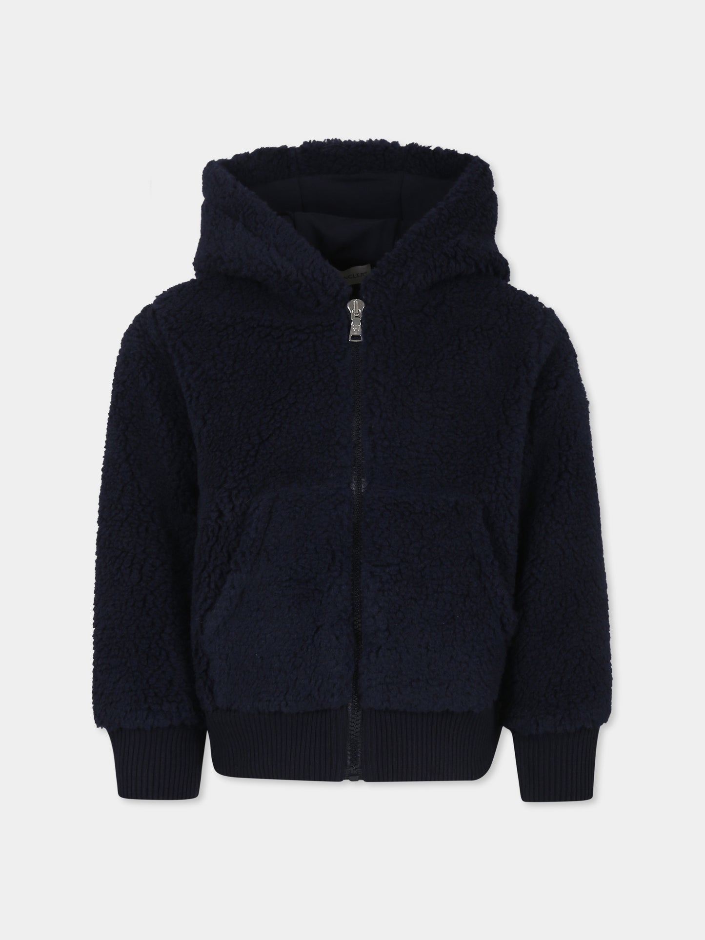 Ecopelliccia blu per bambini con logo,Moncler Kids,J2954 8G00029 89A3X 778