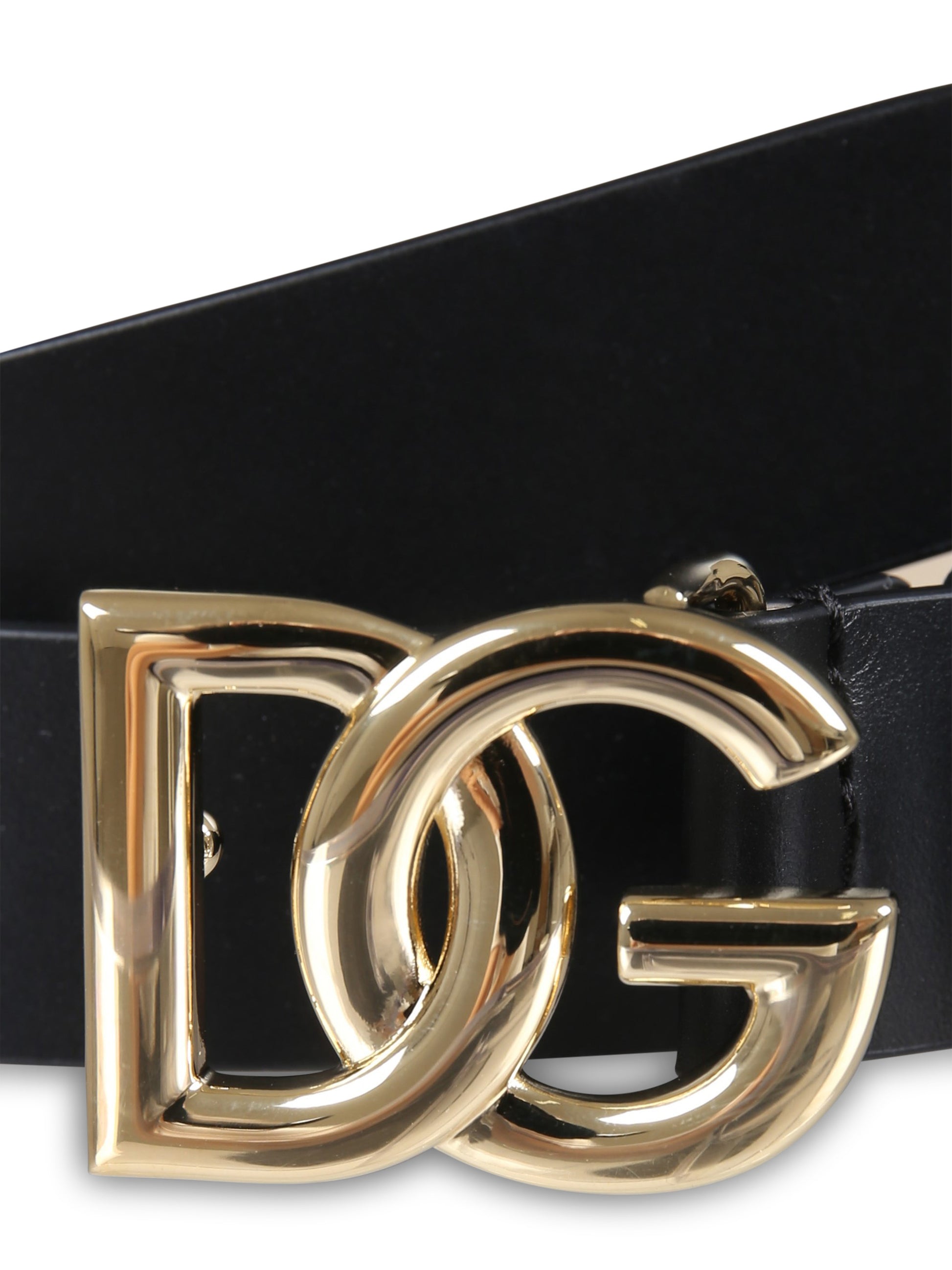 Cintura nera per bambini con logo DG,Dolce & Gabbana Kids,EE0068 A1065 80999