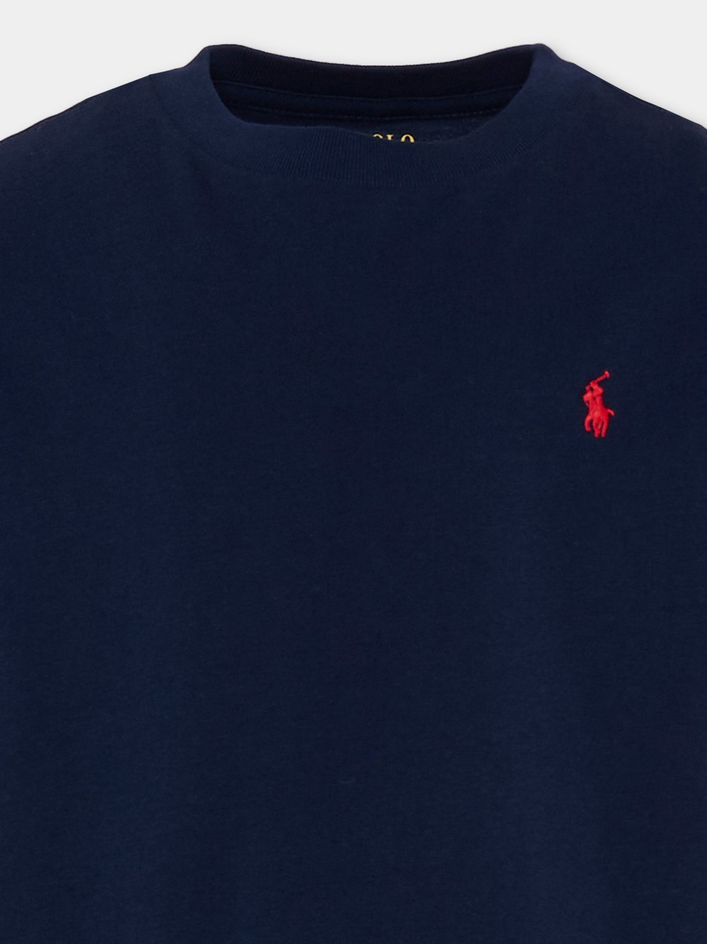 T-shirt blu per bambino con Pony,Ralph Lauren Kids,832904037