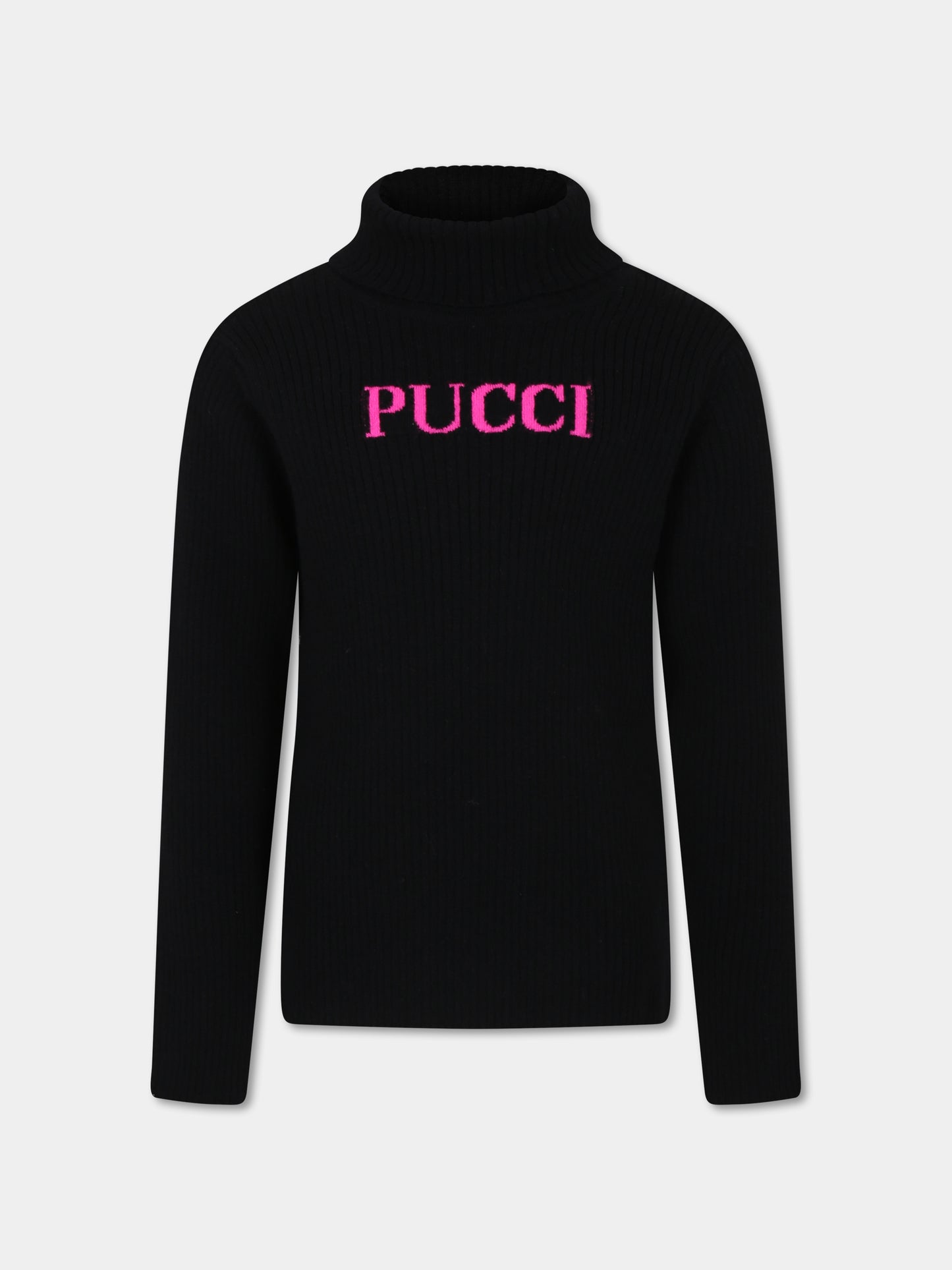 Dolce vita nero per bambina con logo,Emilio Pucci Junior,PV9A40 Z2362 930