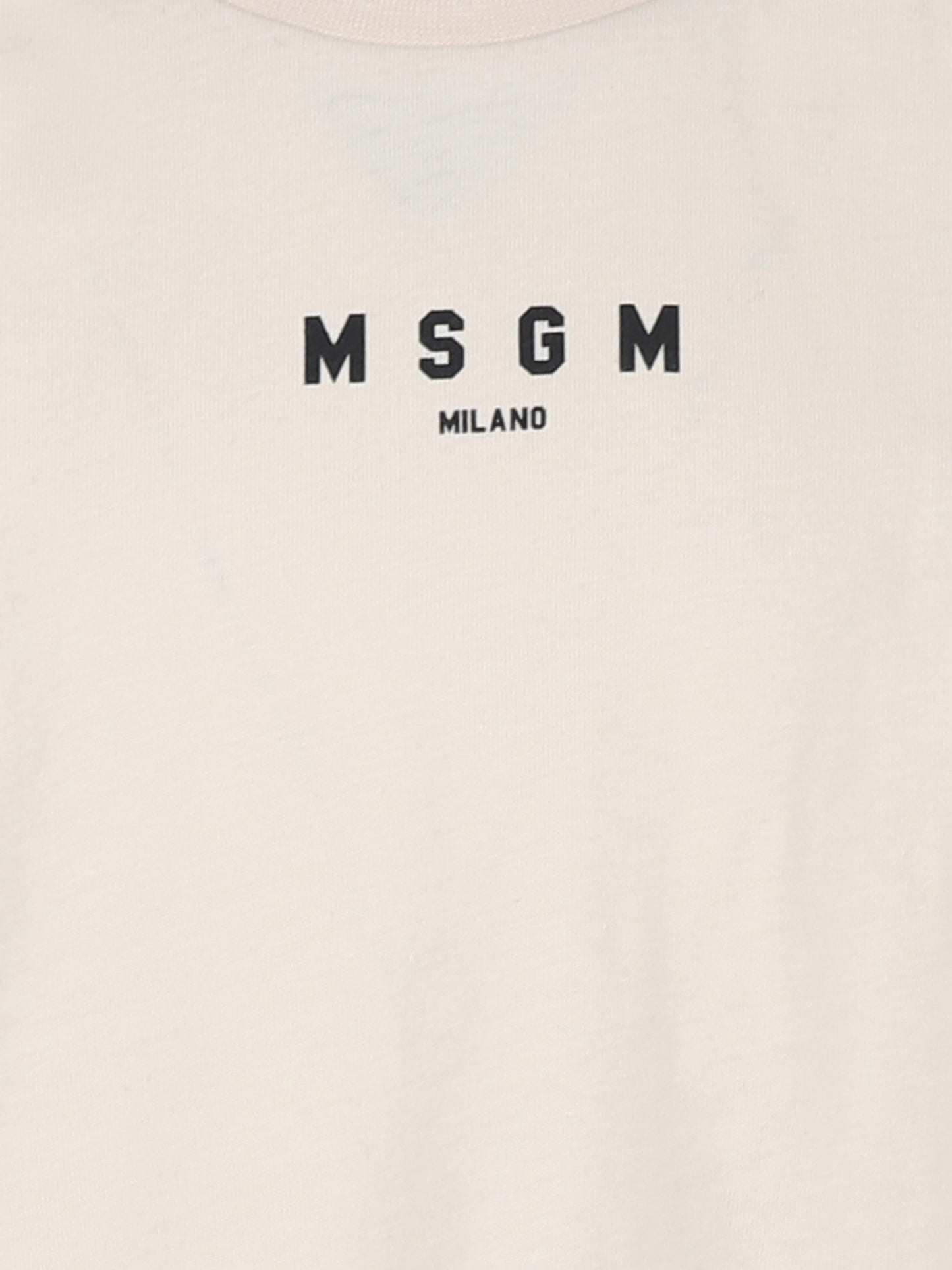 T-shirt avorio per bambini con logo,Msgm Kids,F4MSJUTH175 260