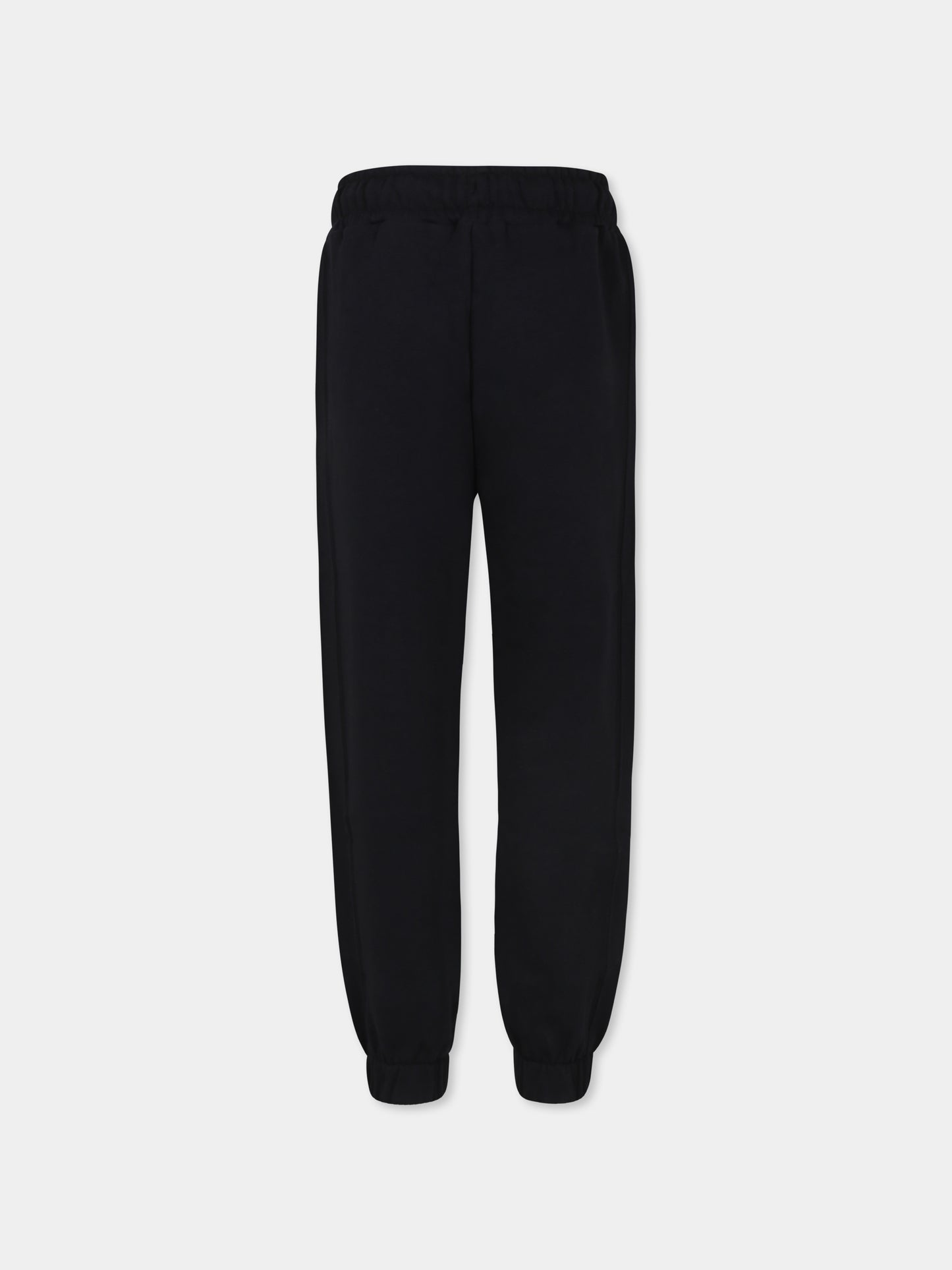 Pantaloni neri per bambini con logo,Msgm Kids,F4MSJUFP063 110