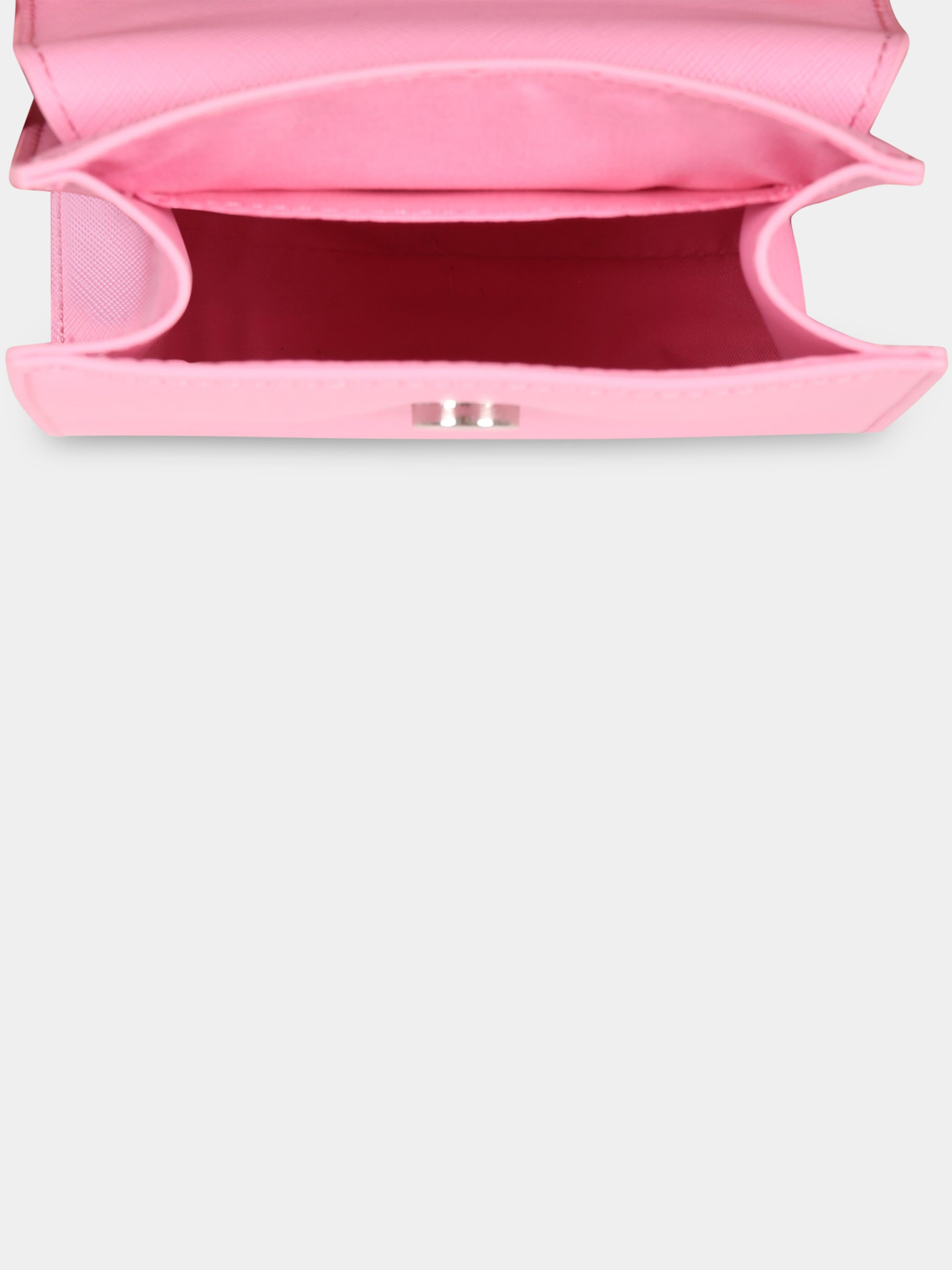 Borsa rosa per bambina con logo,Msgm Kids,F4MSJGBA154 042