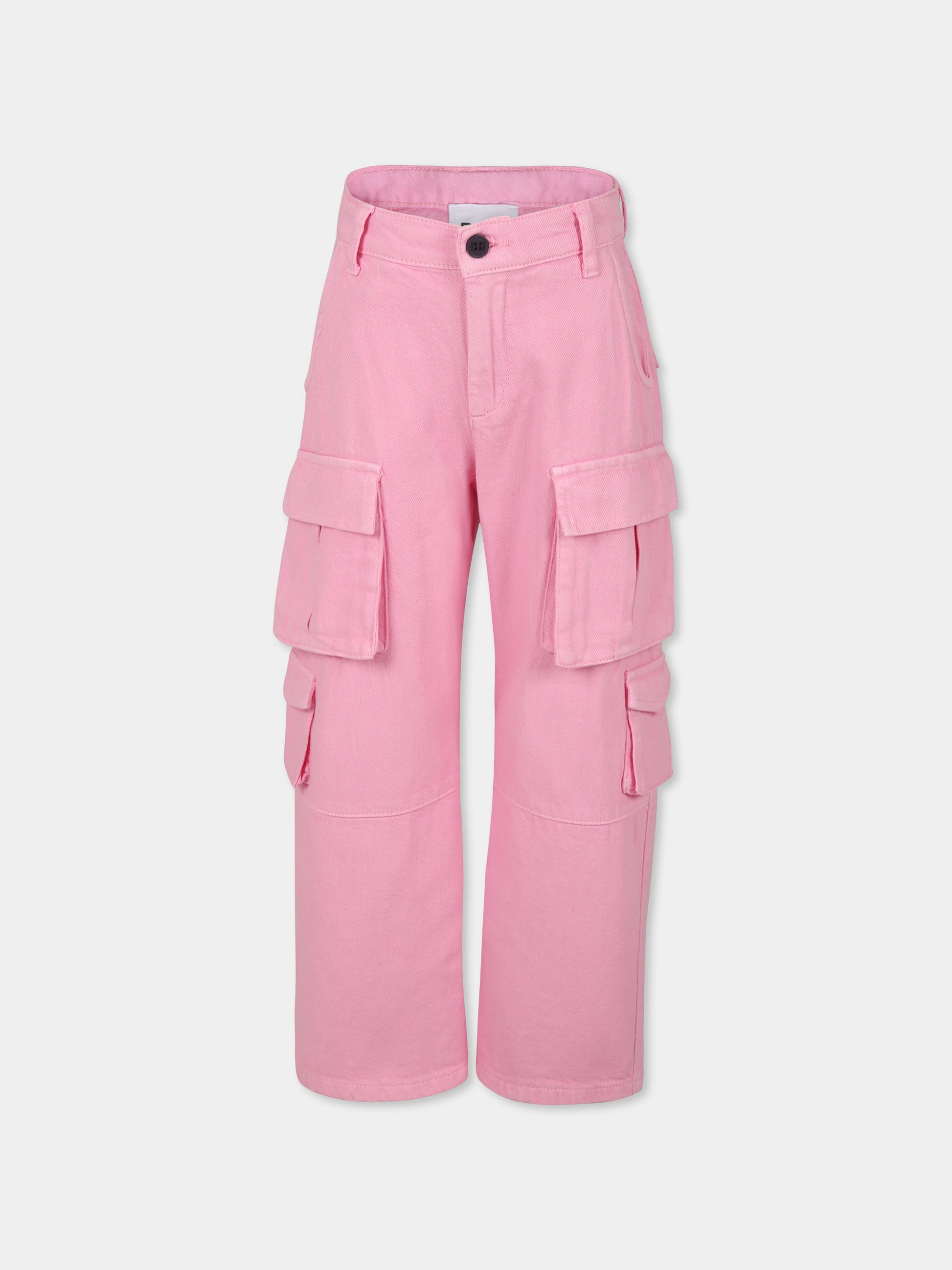 Pantaloni rosa per bambina con logo,Douuod Kids,DV6P20 Z2469 552