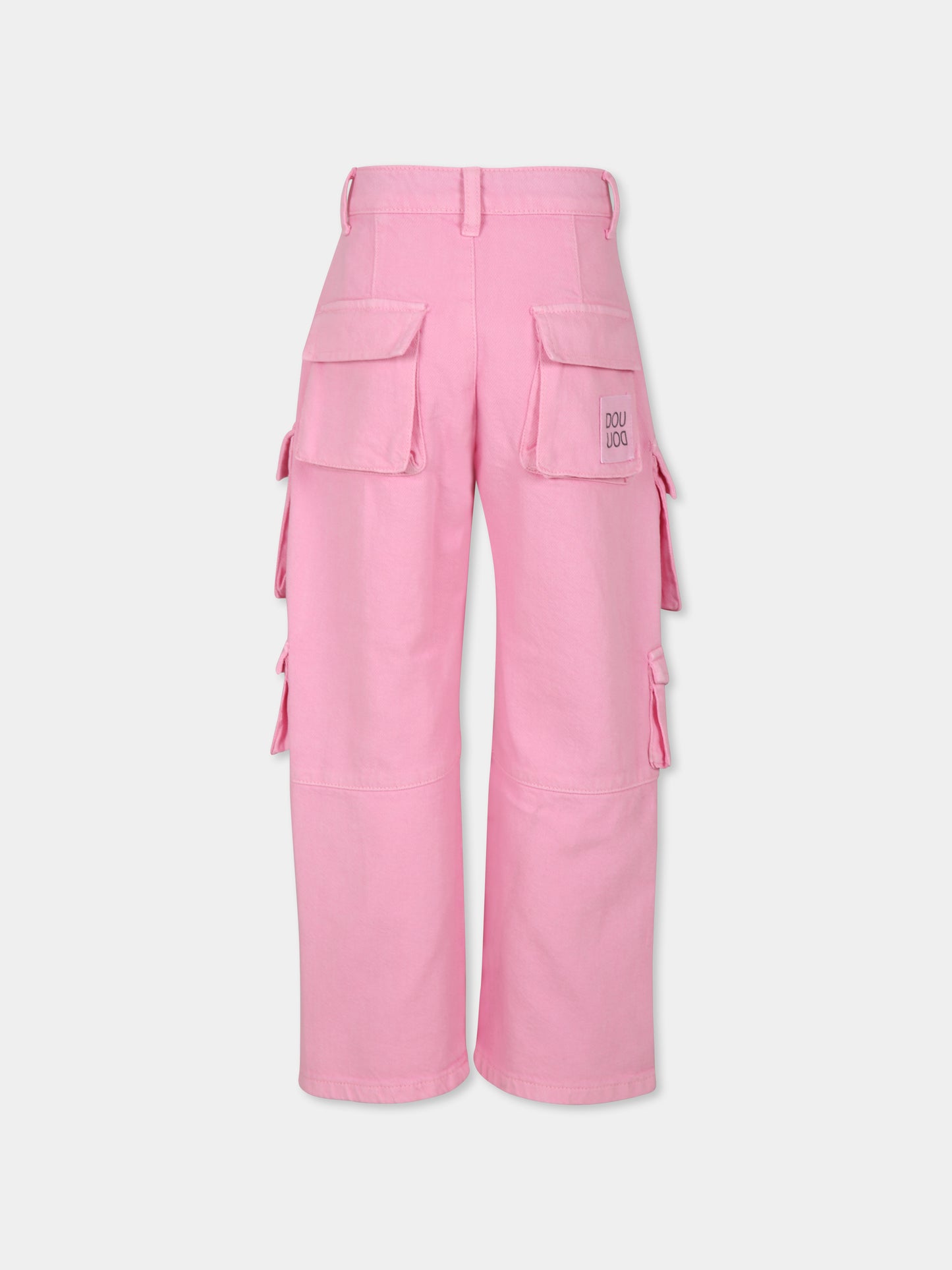 Pantaloni rosa per bambina con logo,Douuod Kids,DV6P20 Z2469 552