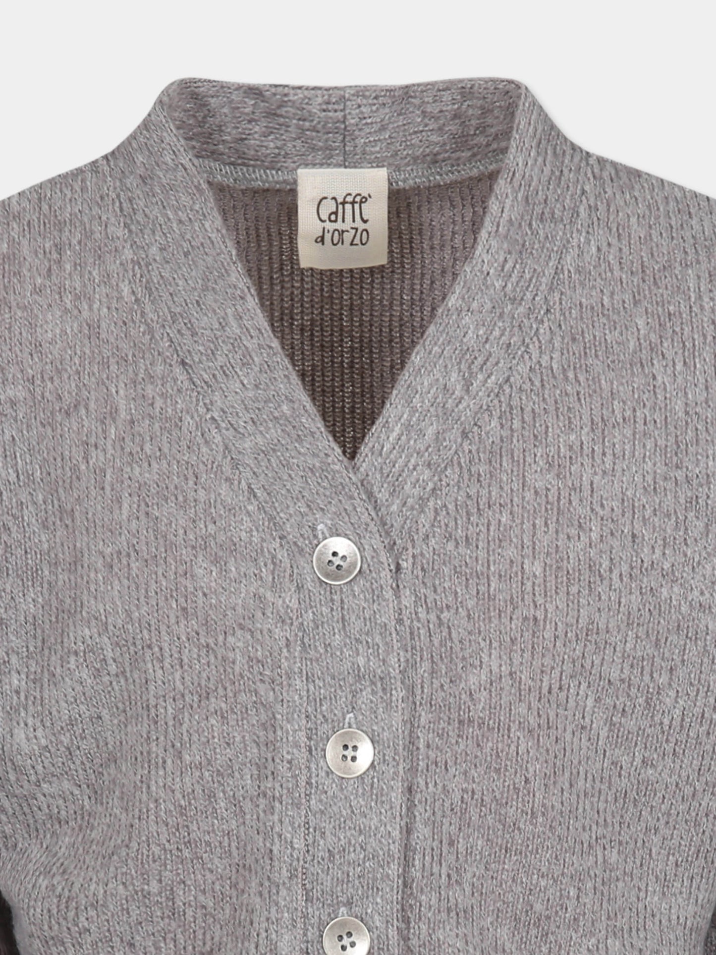 Cardigan grigio Rossella per bambina,Caffe' D'orzo,ZV9A70 Q0066 807