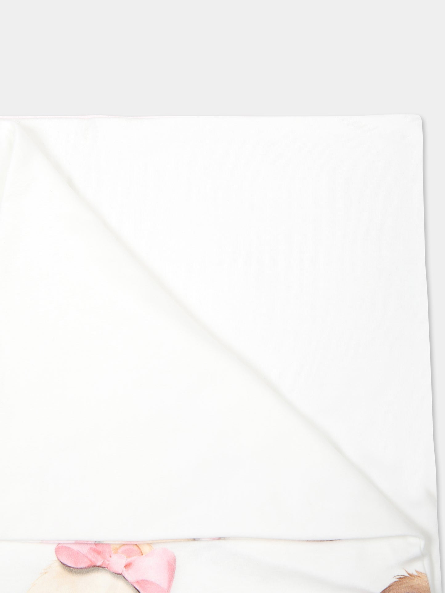 Coperta bianca per neonata con orsi,Monnalisa,35D009 4018 0191