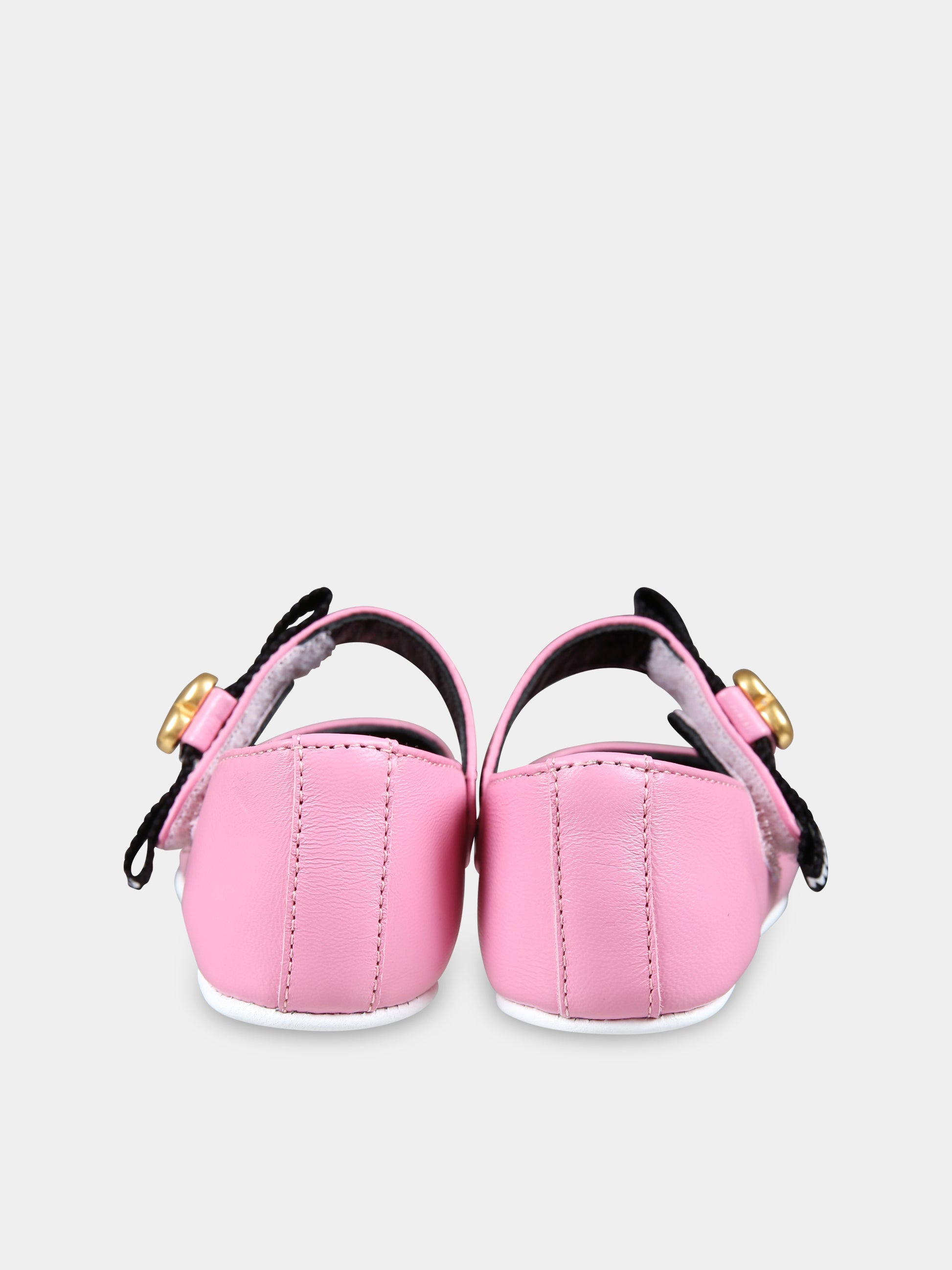 Ballerine rosa per neonata con cuore,Moschino Kids,78557 3