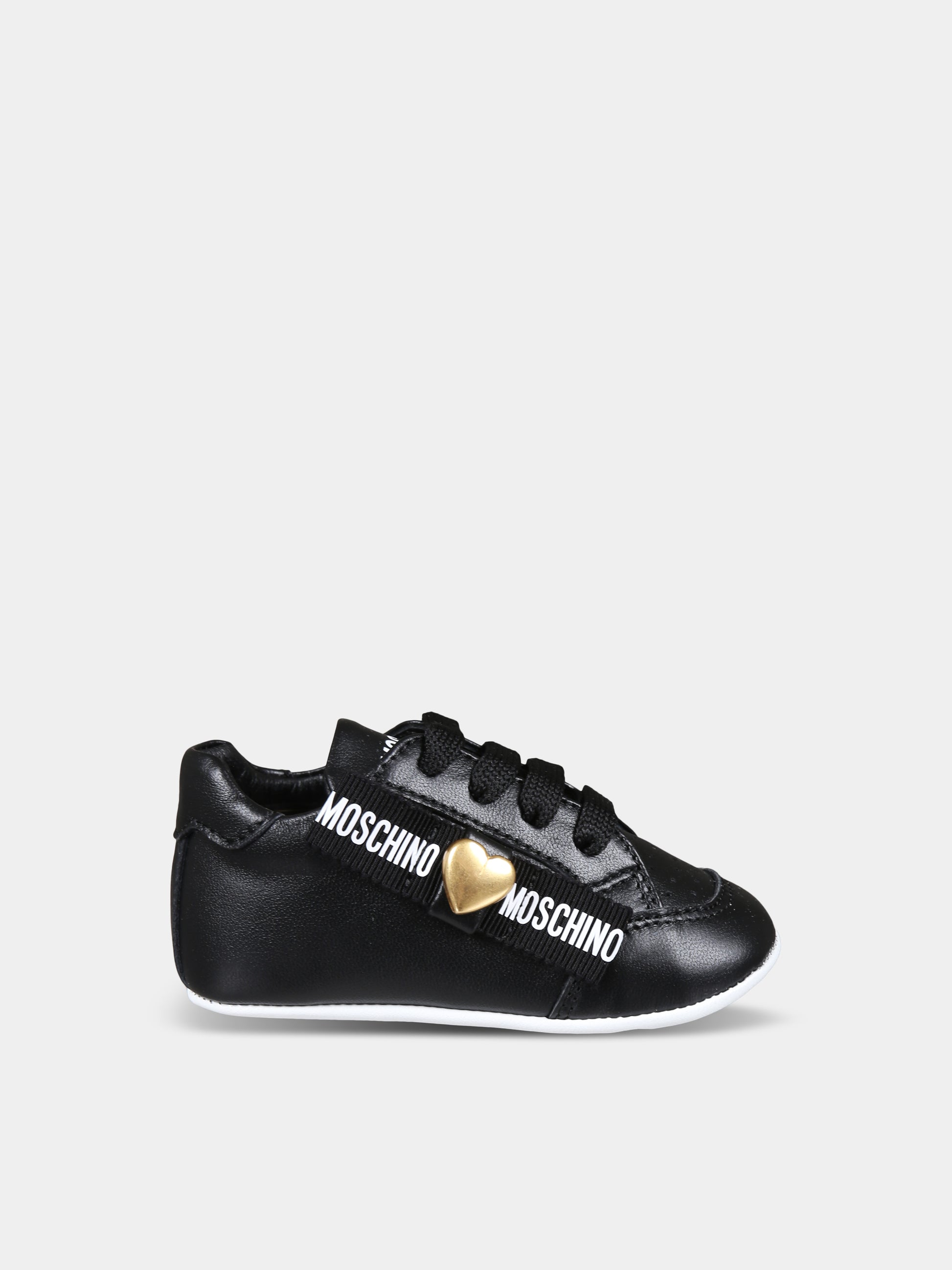 Sneakers nere per neonata con cuore,Moschino Kids,78567 2