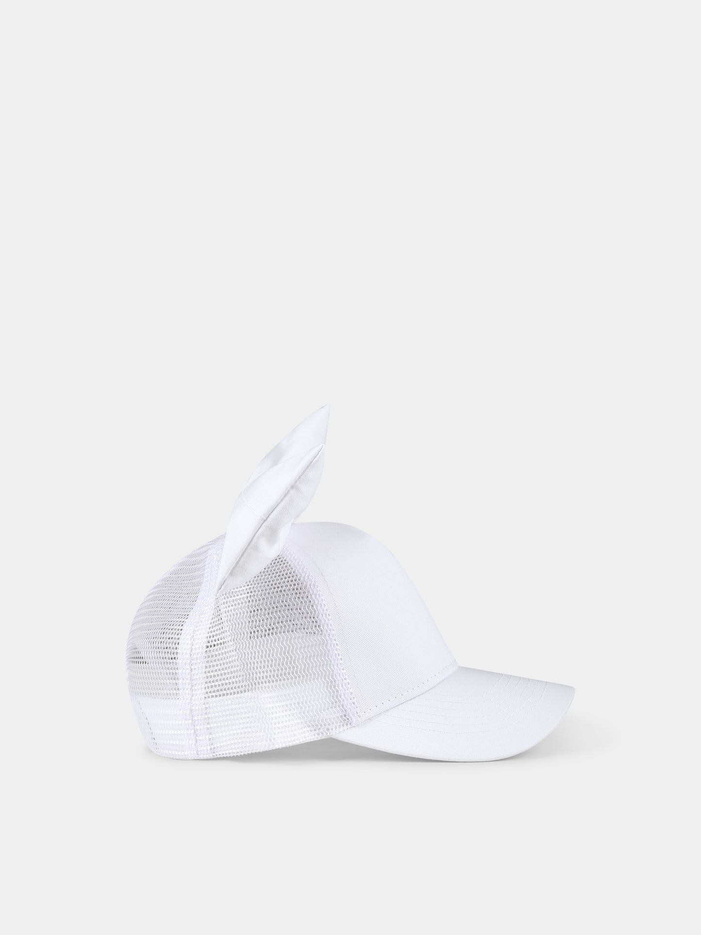 Cappello bianco per bambina con fiocco,Caroline Bosmans,AW24 9105 1000