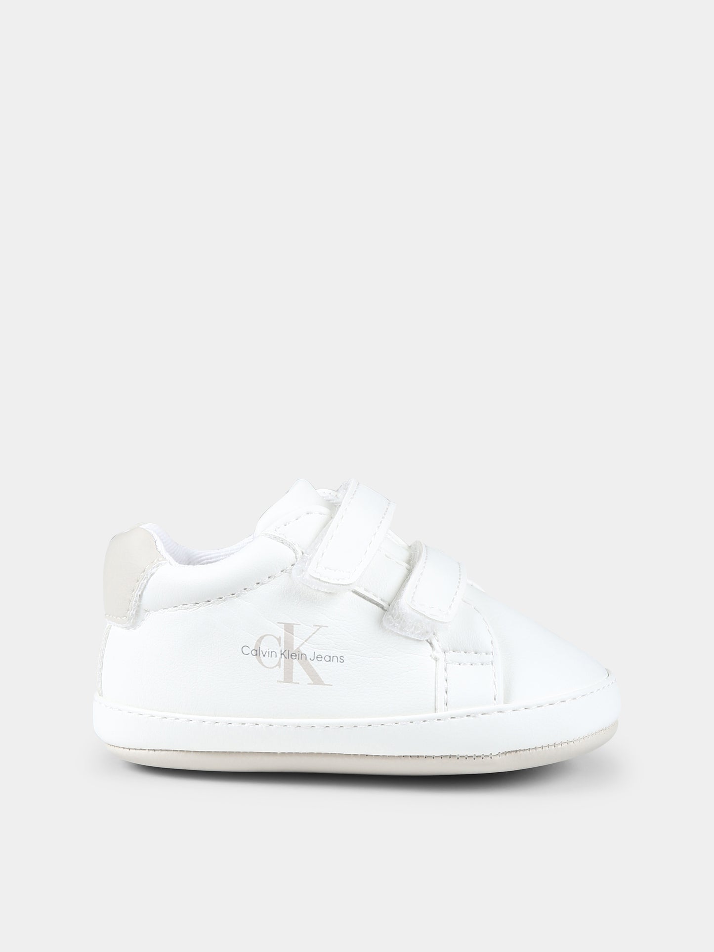 Sneakers avorio per neonata con logo,Calvin Klein Kids,V0A9 80970 1433X511