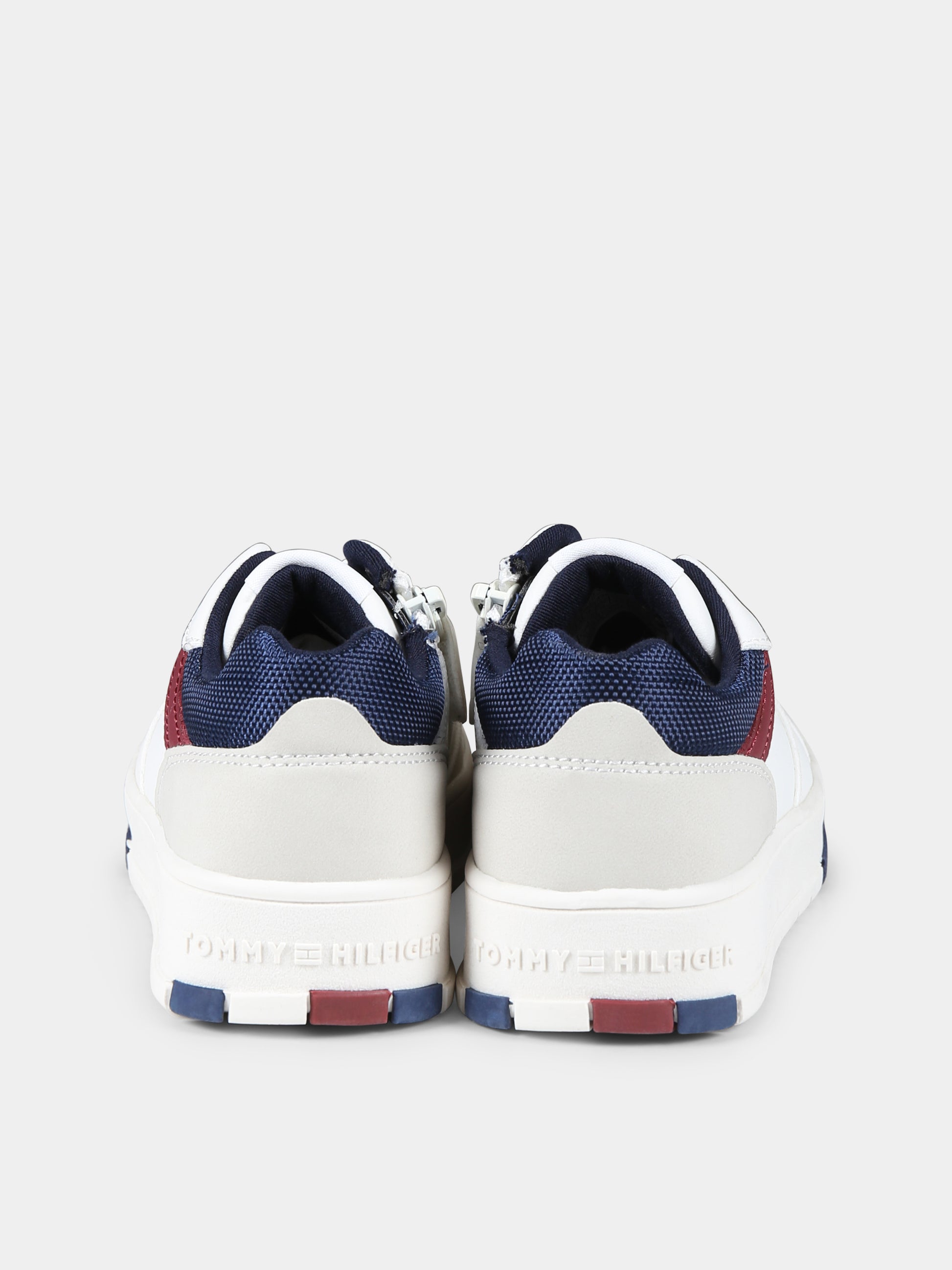 Sneakers avorio per bambini con logo,Tommy Hilfiger Junior,T3X9 33639 1269B058