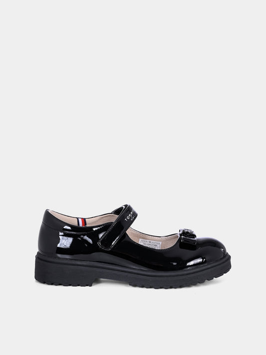 Ballerine nere per bambina con fiocco,Tommy Hilfiger Junior,T3A3 32580 0774999