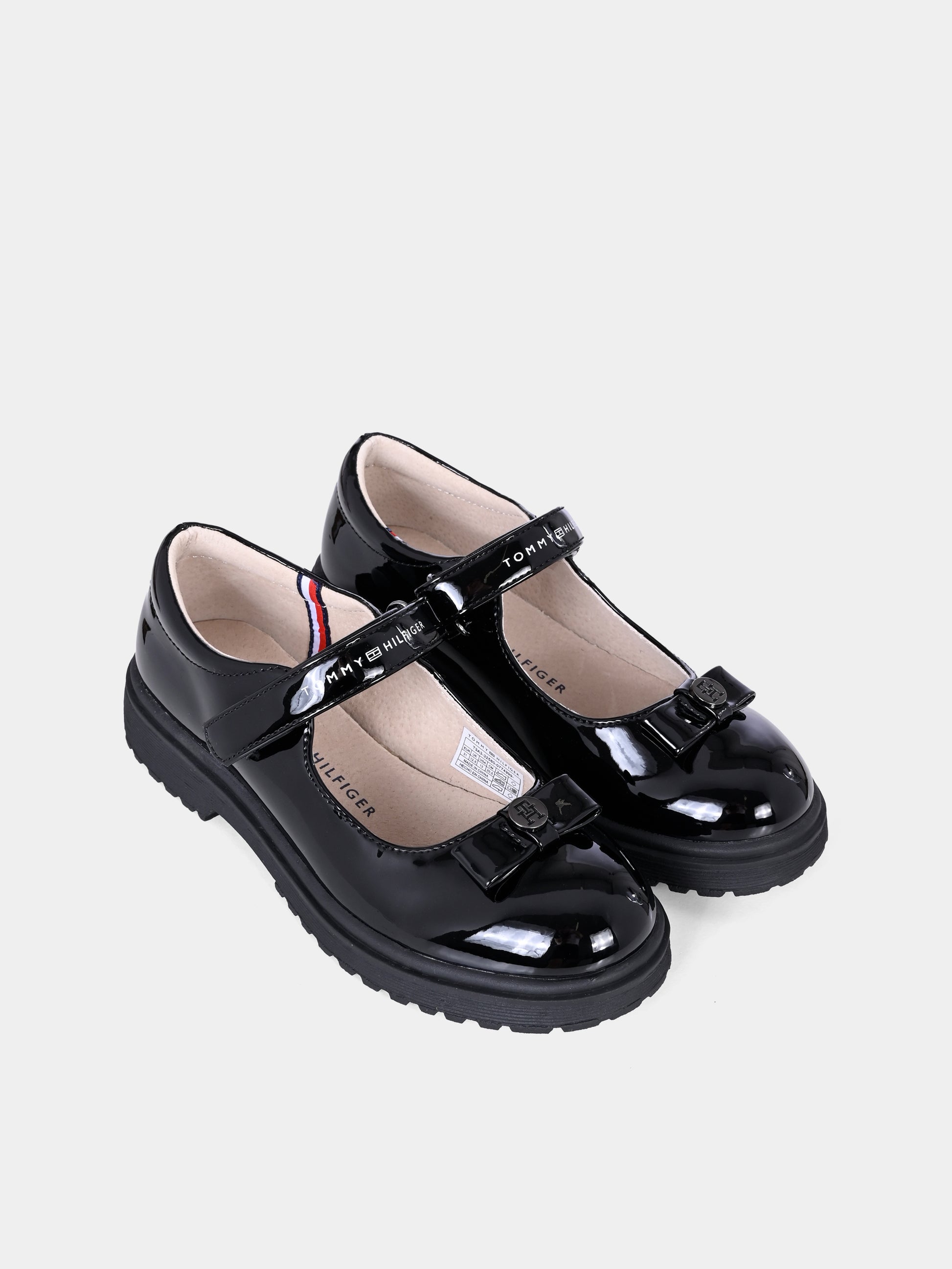 Ballerine nere per bambina con fiocco,Tommy Hilfiger Junior,T3A3 32580 0774999