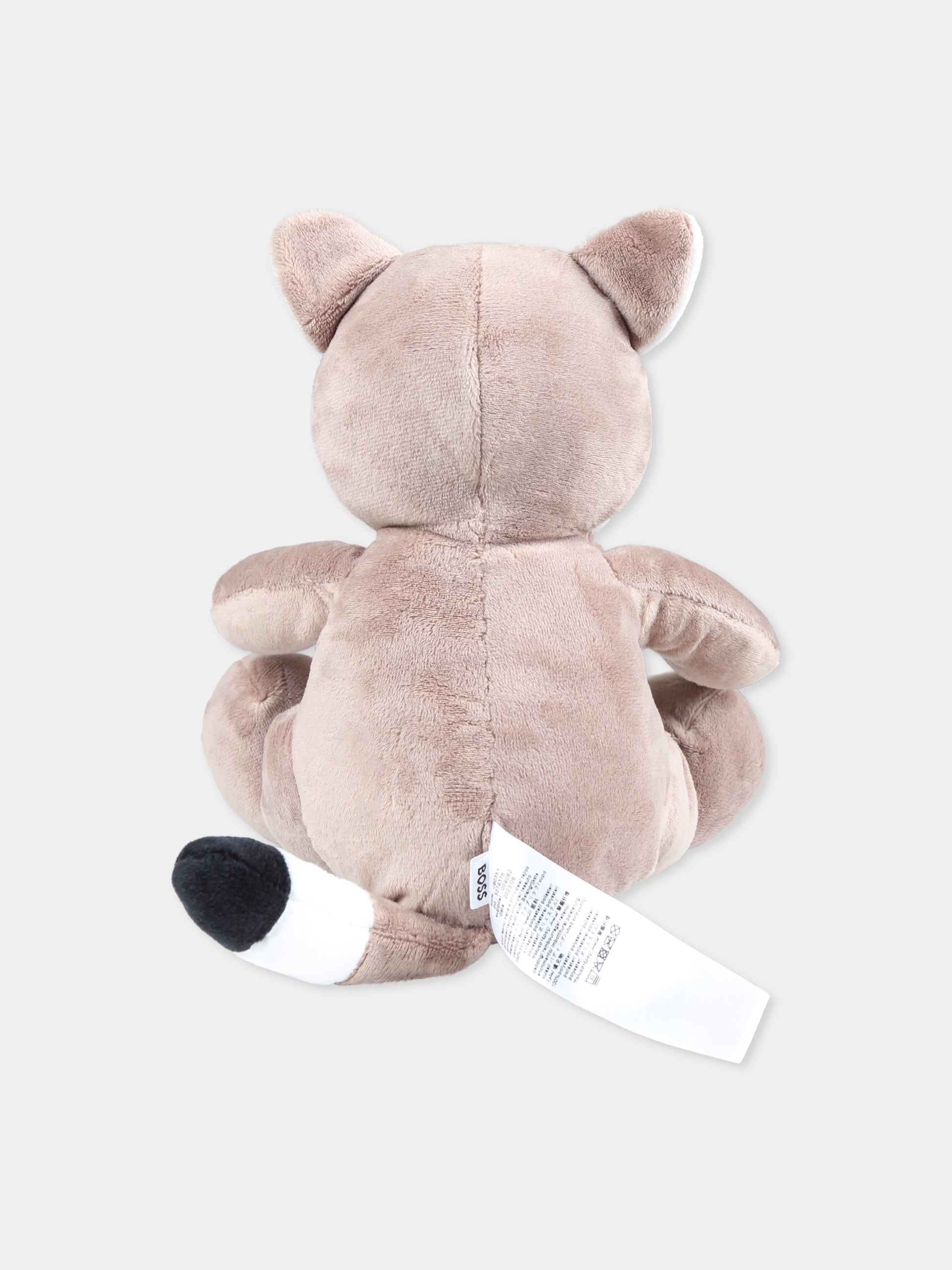 Peluche marrone per neonato con logo,Boss,J51549 269