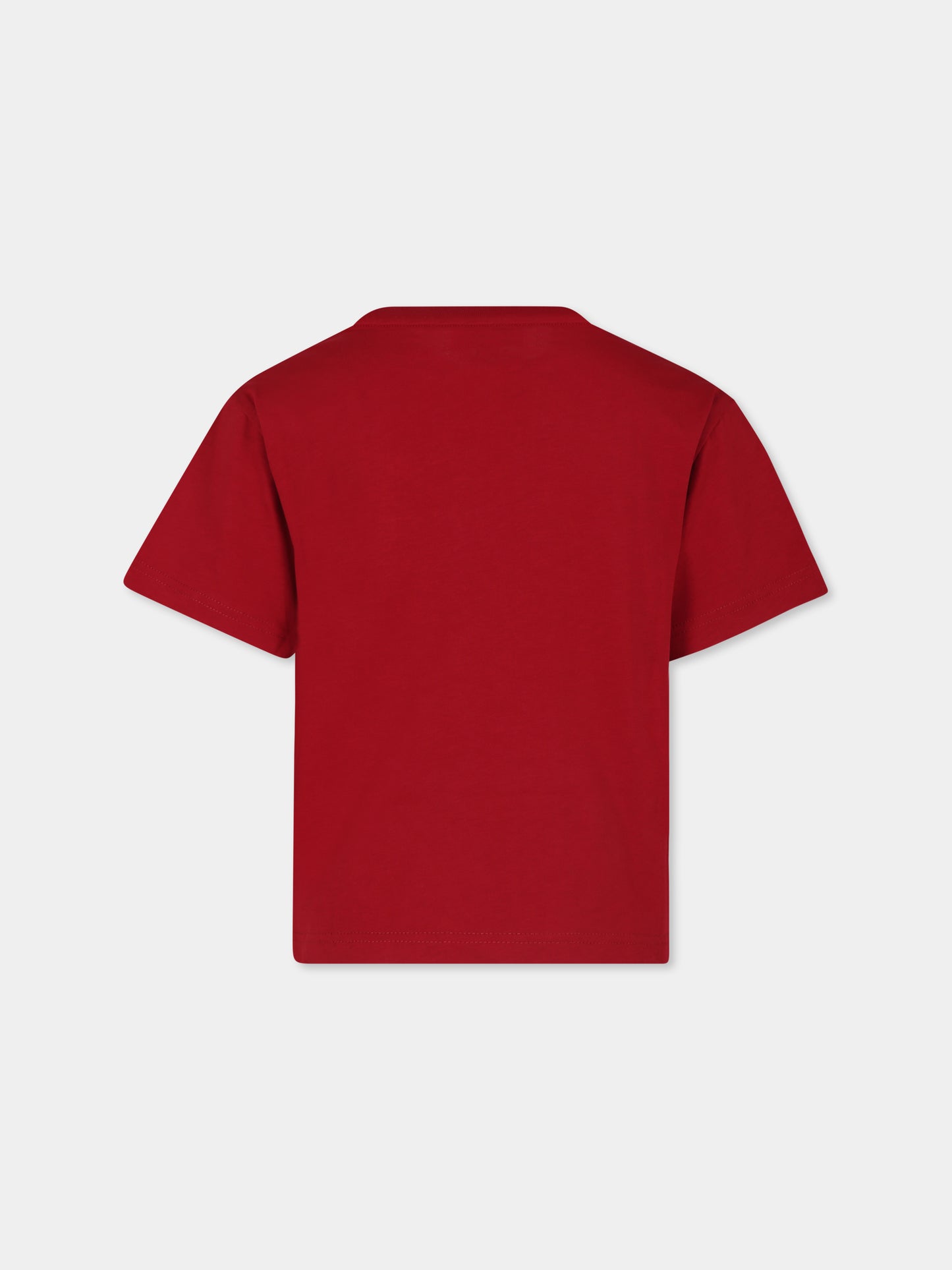 T-shirt rossa per bambino con logo,Lanvin Petite,N30146 974