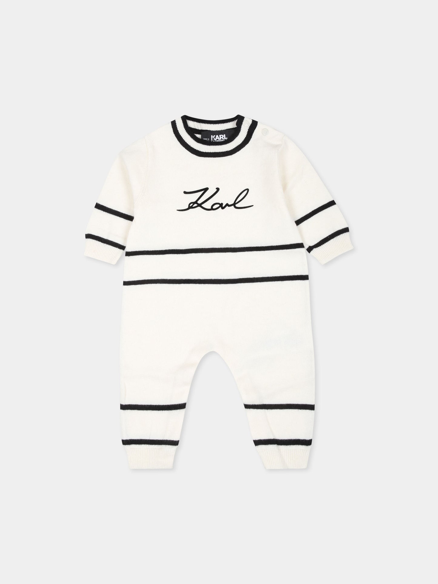 Tutina avorio per neonati con logo,Karl Lagerfeld Kids,Z30284 122