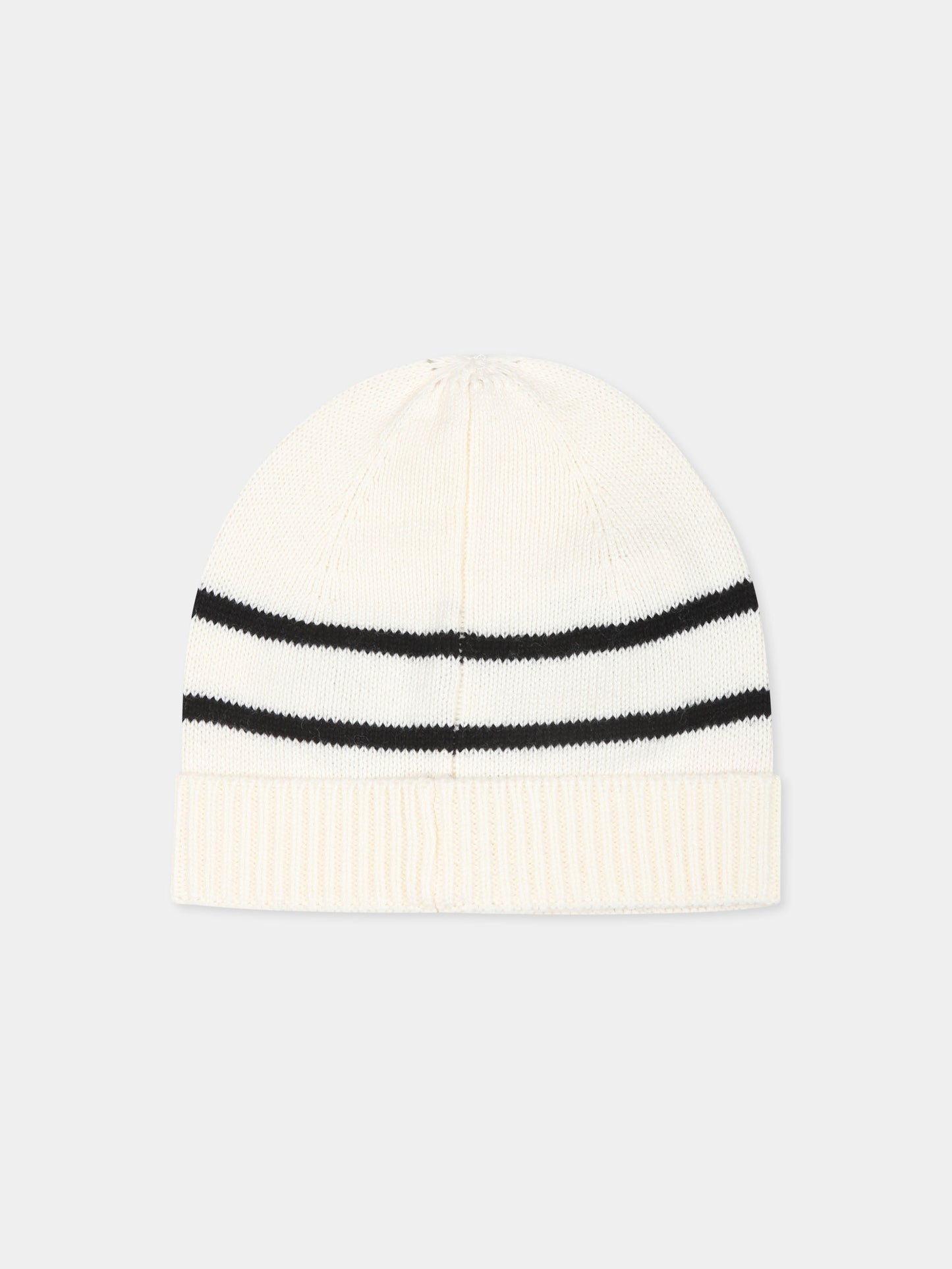 Berretto avorio per neonati con logo,Karl Lagerfeld Kids,Z30363 122