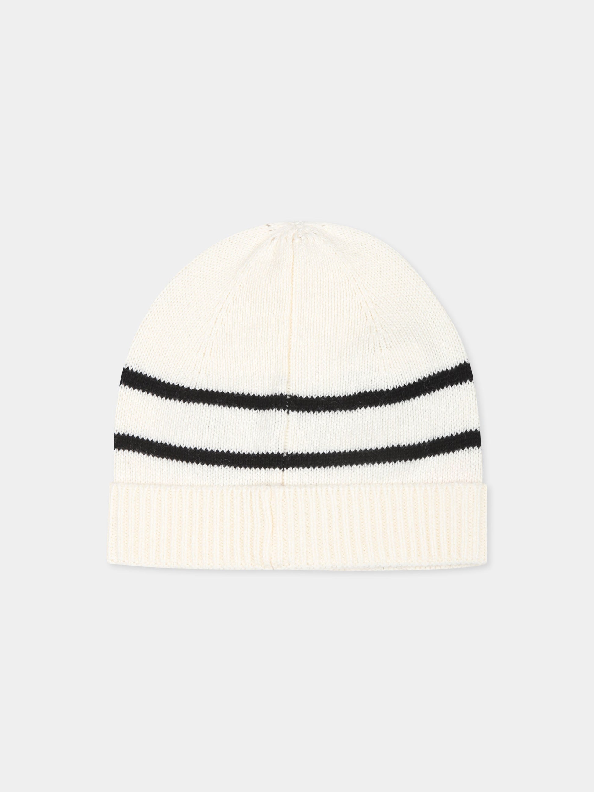 Berretto avorio per neonati con logo,Karl Lagerfeld Kids,Z30363 122