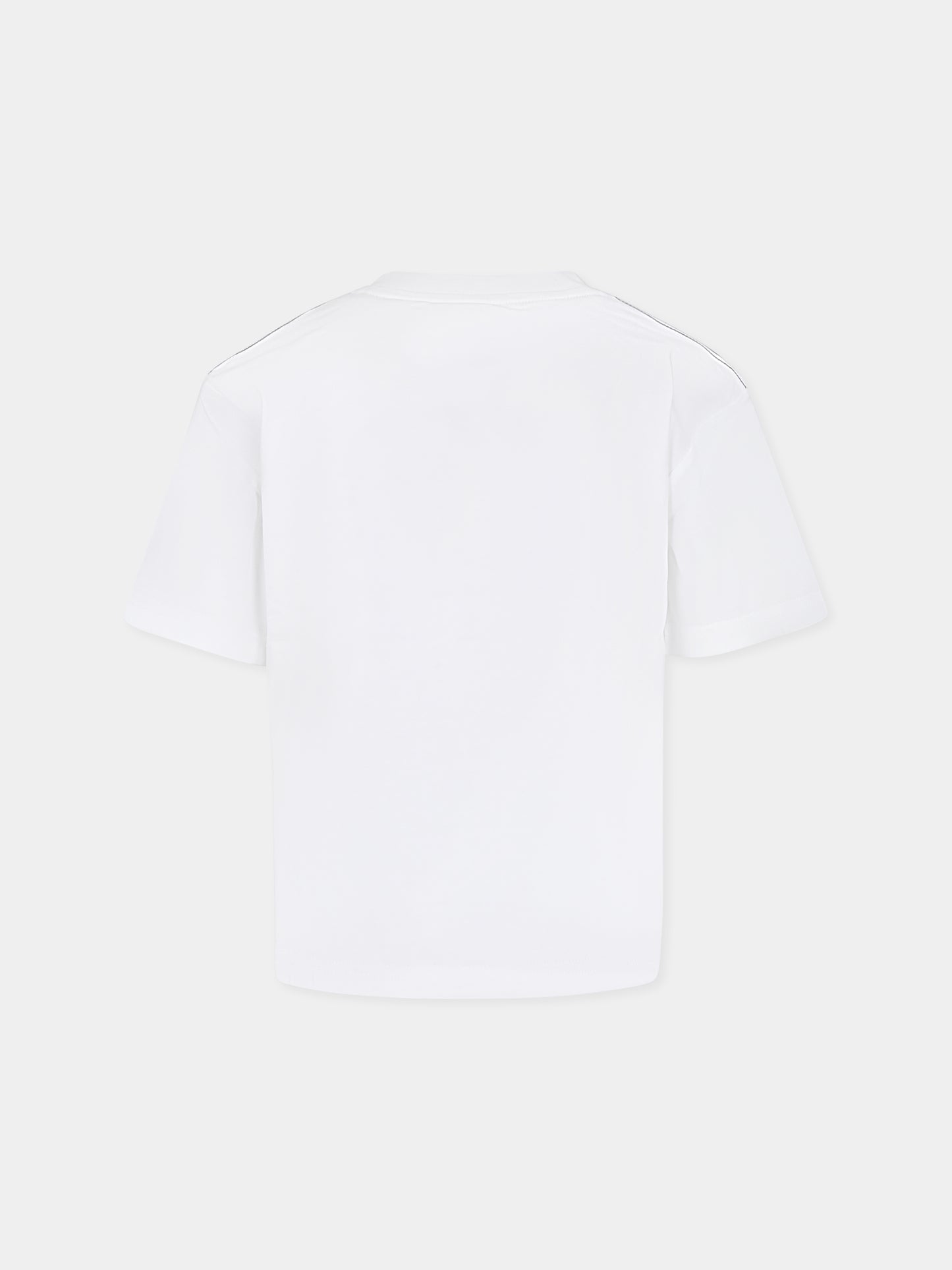 White t-shirt for boy with logo