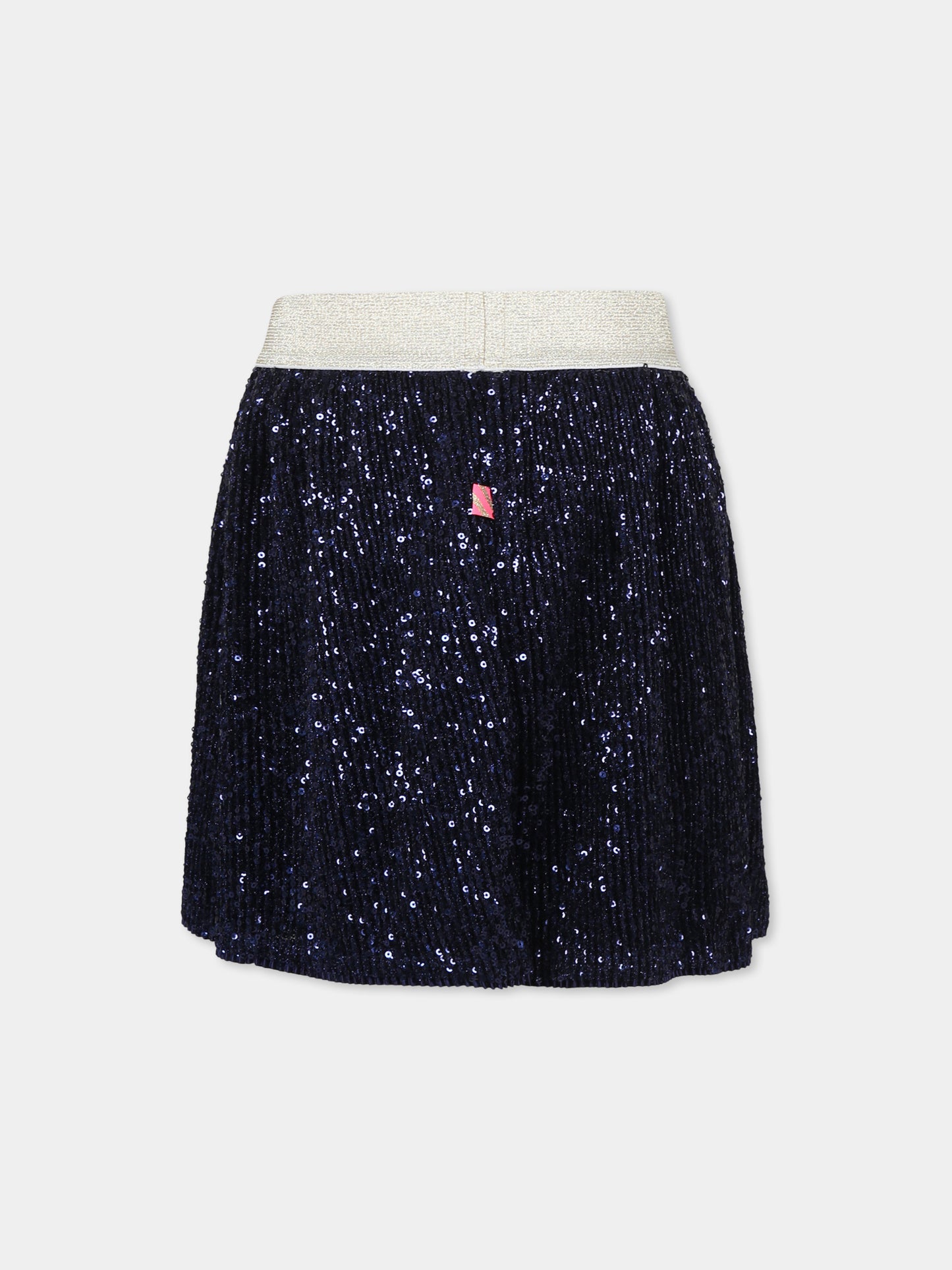 Gonna blu per bambina con paillettes,Billieblush,U20418 87B