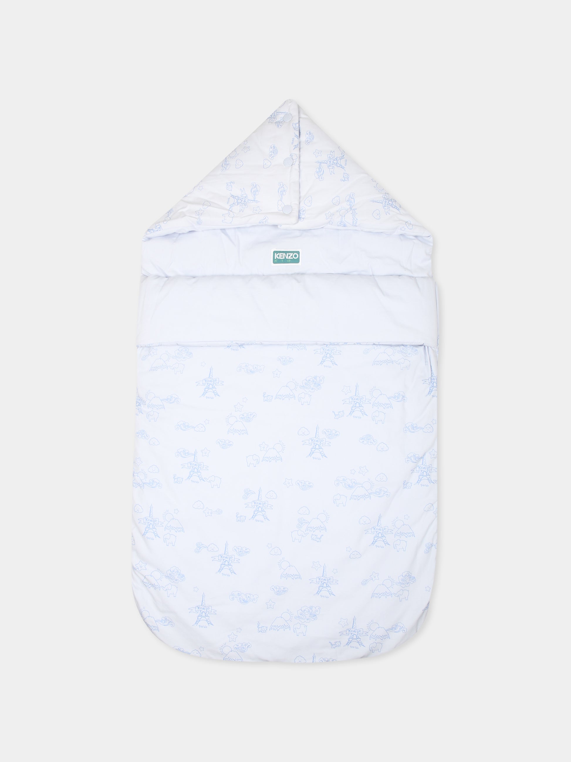 Sacca nanna celeste per neonato con Tour Eiffel,Kenzo Kids,K60597 771