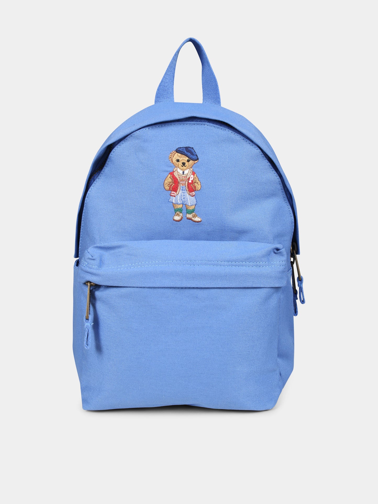 Zaino blu per bambini con Polo Bear,Ralph Lauren Kids,9AR076 BJ0