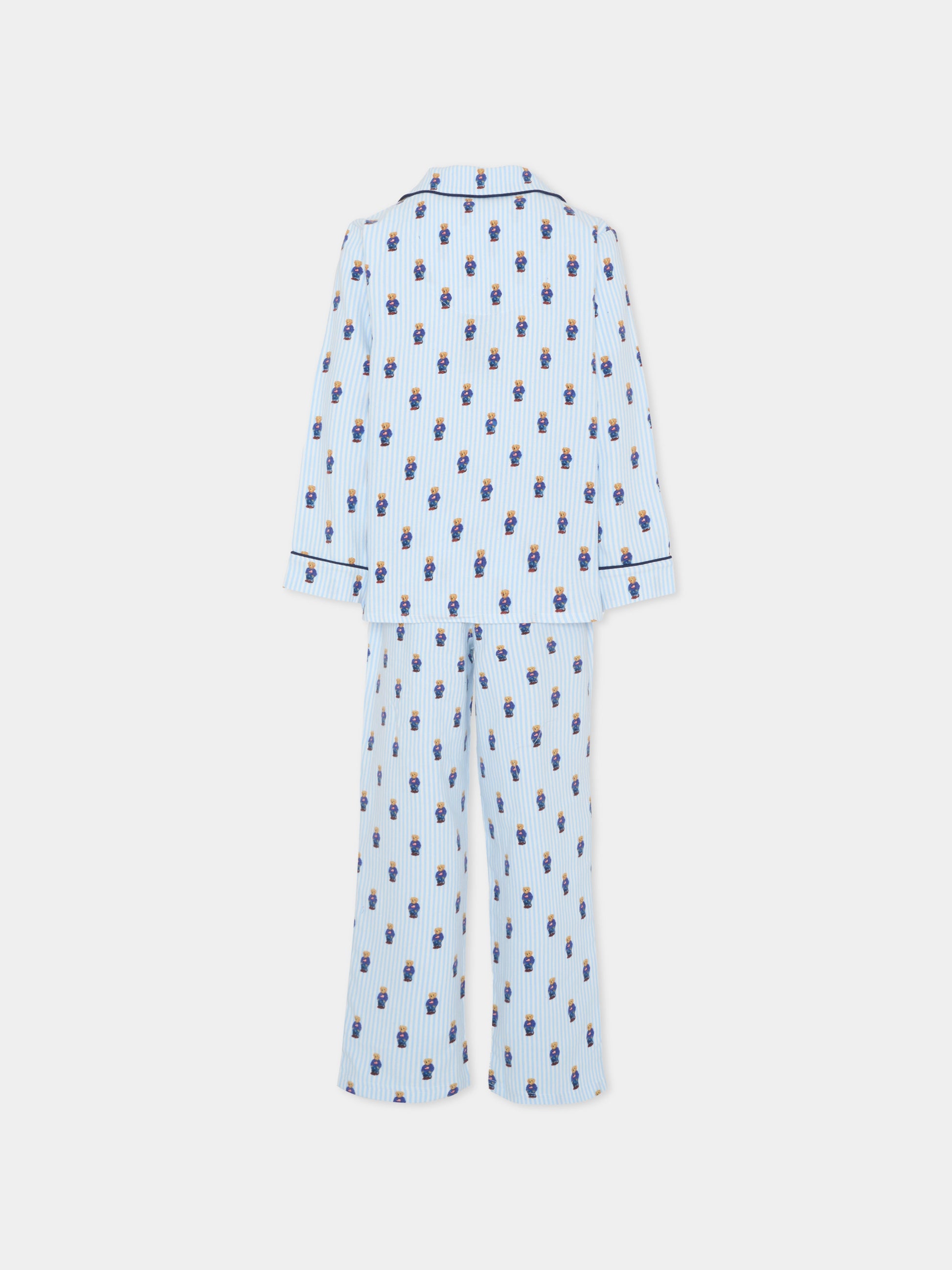 Pigiama celeste per bambino con Polo Bear,Ralph Lauren Kids,9P0149 W2O